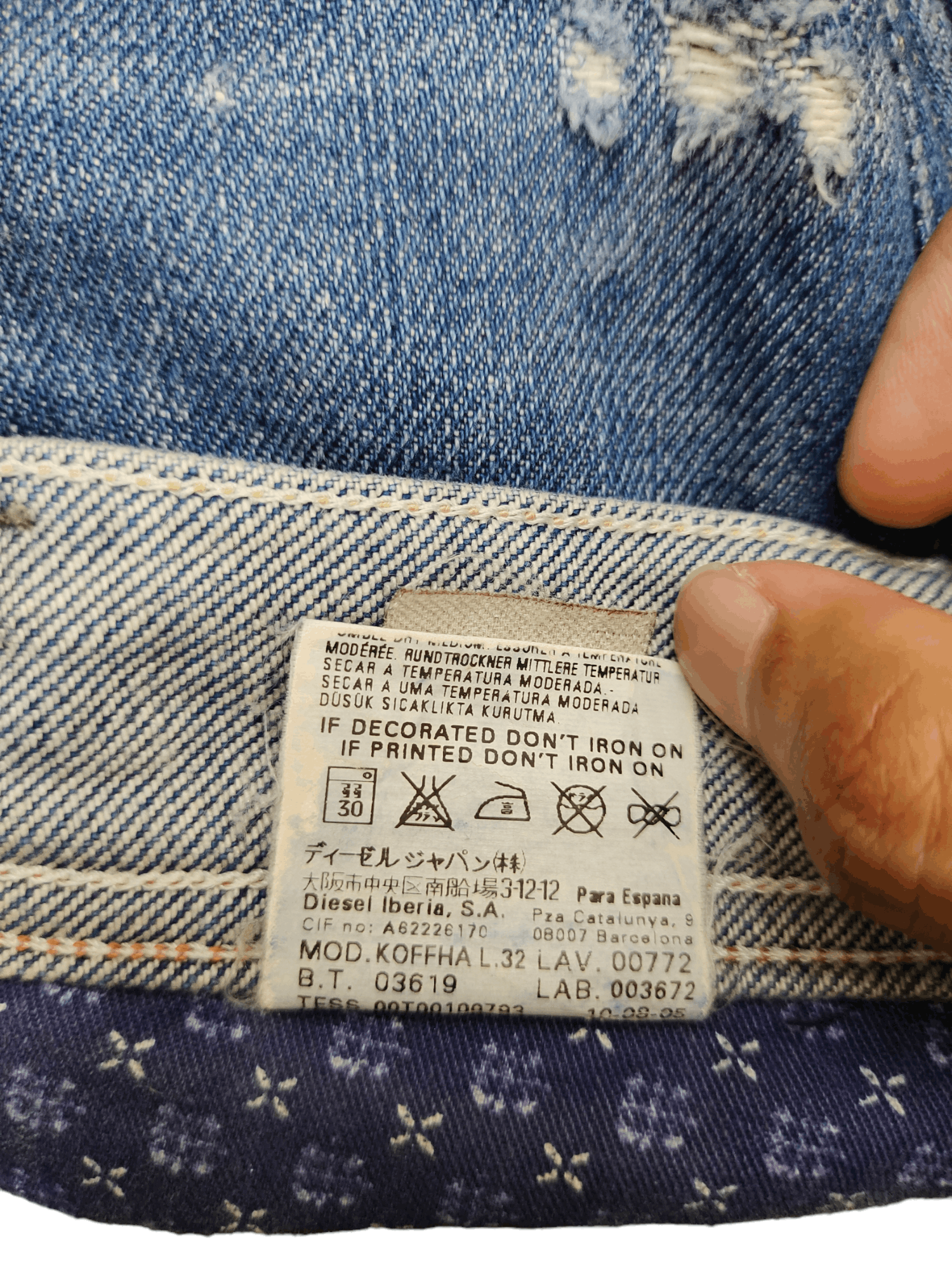 Diesel Flare Jeans Diesel Koffha Denim Jean Boot Cut Y2k Streetwear Size US 29 - 13 Thumbnail
