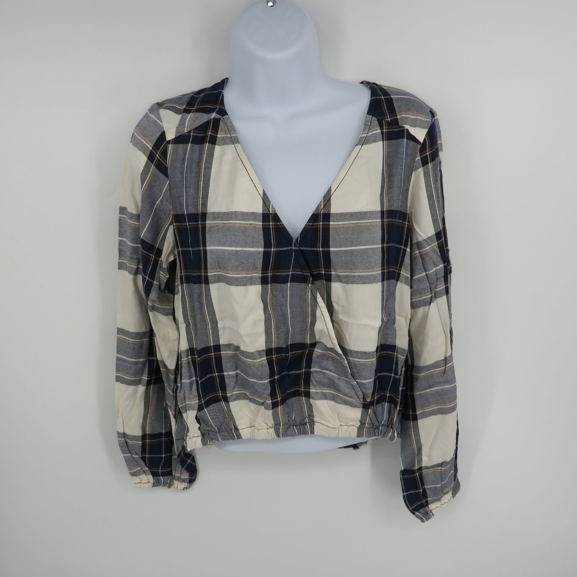 Sanctuary Sanctuary Women's Plaid V-Neck Long Sleeve Blouse Size XXS N Size XXS / US 00 / IT 34 - 1 Thumbnail