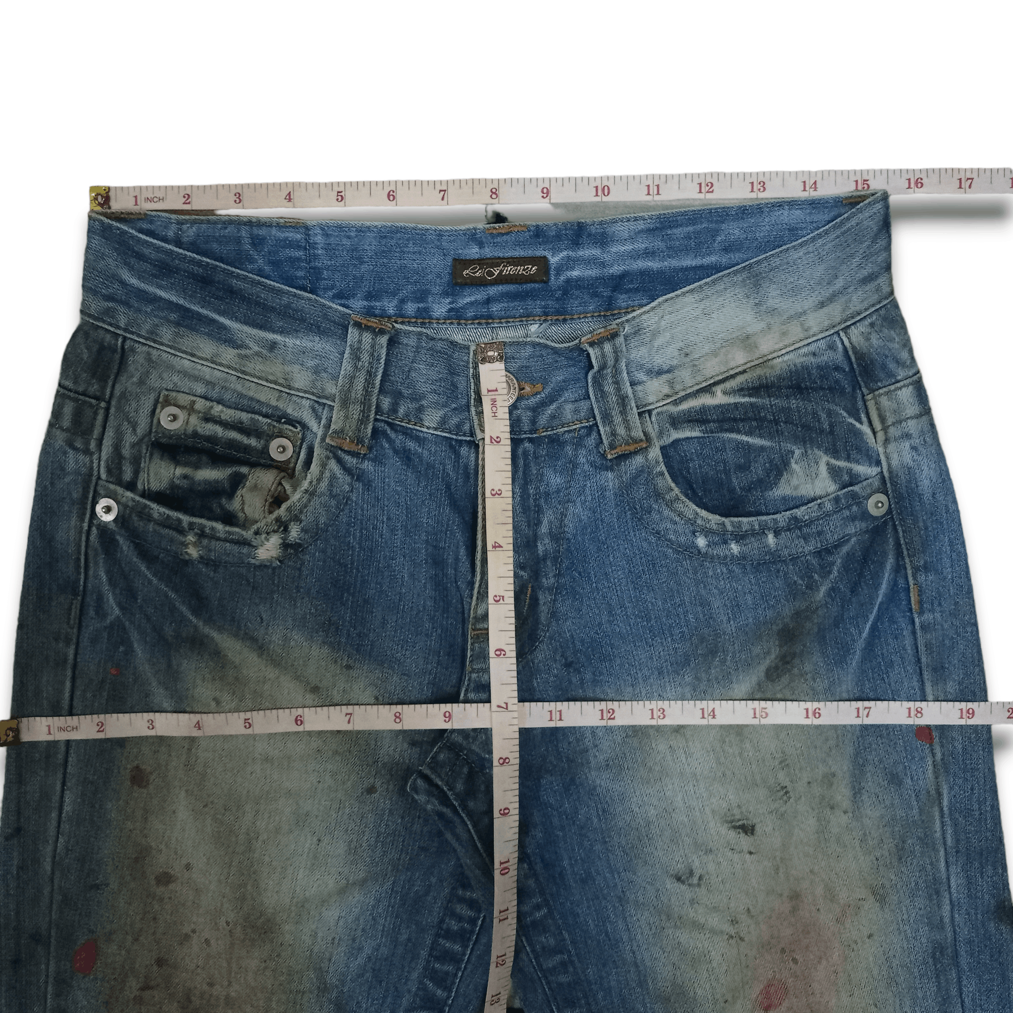 Japanese Brand Vintage Japanese Brand Paint Splatters Grunge Flare Jeans Size US 31 - 9 Thumbnail