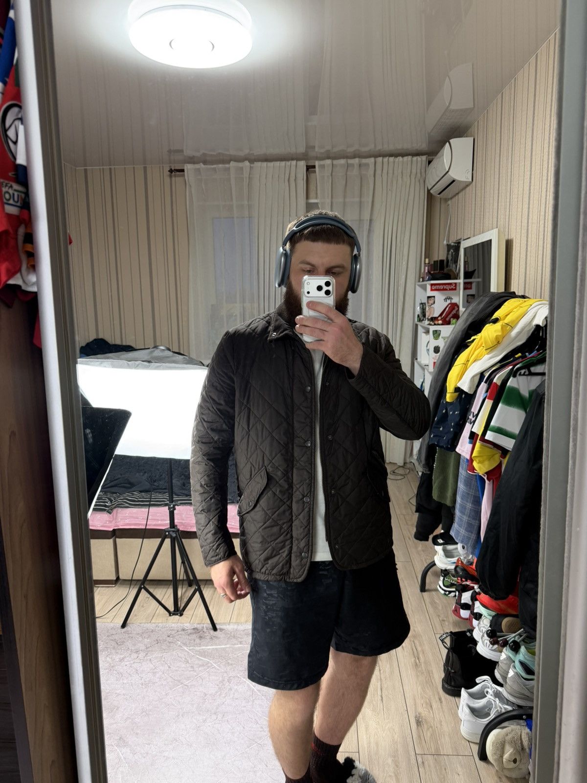 Barbour Vintage Barbour Sportquilt Jacket w/ Leather Trim & Corduroy Size US M / EU 48-50 / 2 - 17 Thumbnail