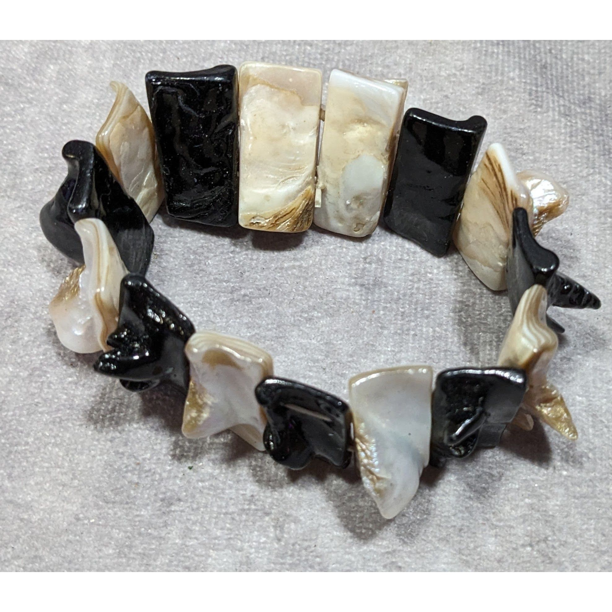 Other Vintage Mermaidcore Mother Of Pearl Black And White Stretch Size ONE SIZE - 5 Thumbnail