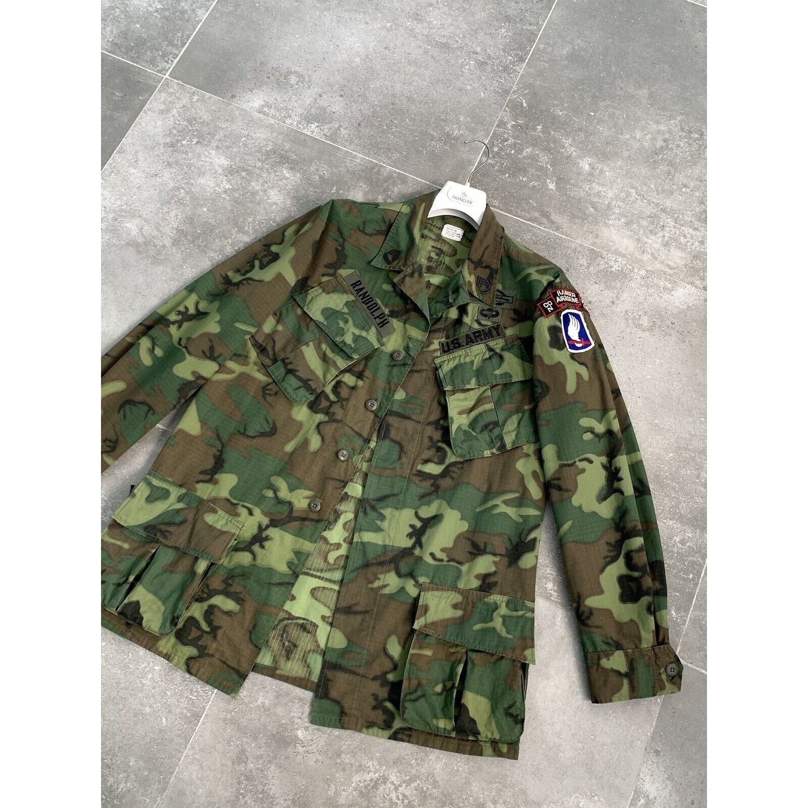 Vintage Mens US ARMY Ranger Airborne 75th Inf VIETNAM WAR Jacket M-L Size US L / EU 52-54 / 3 - 2 Thumbnail