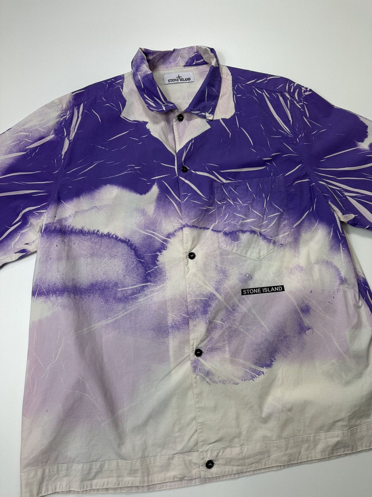 Stone Island Stone Island Abstract Print Shirt XL Size Men's Purple Size US XL / EU 56 / 4 - 6 Thumbnail