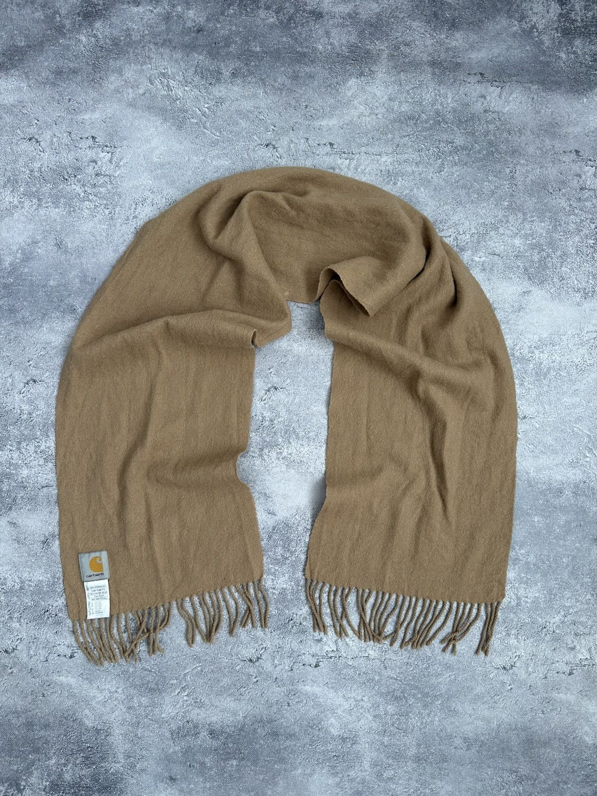 Carhartt Y2K Vintage Carhartt Wool Scarf Muffler Beige Neck Wear OS Size ONE SIZE - 1 Thumbnail