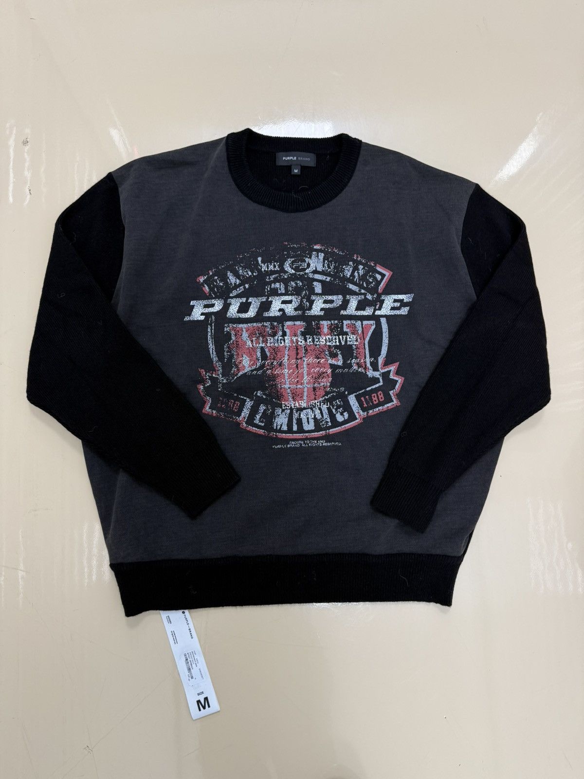 Purple Brand Crew Mixed PO Sweater