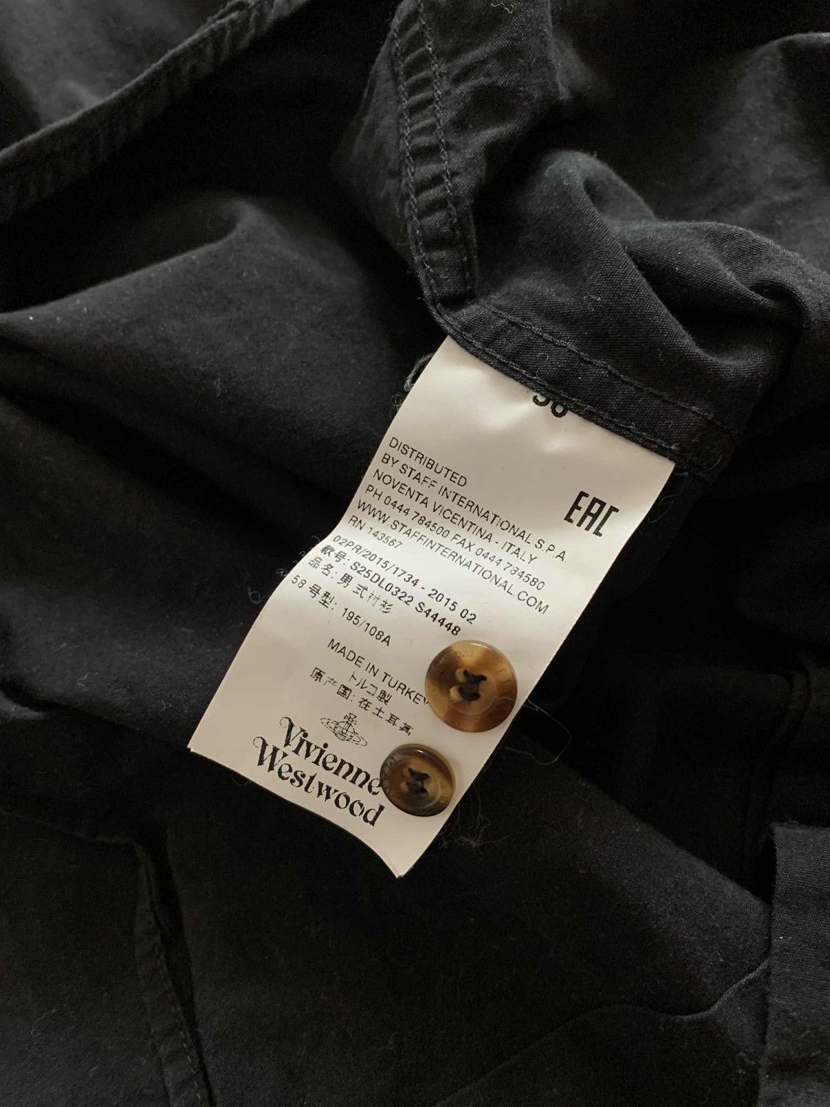 Vintage × Vivienne Westwood Vivienne Westwood Shirt Mens 58 Plain Black Long Sleeve Size US XL / EU 56 / 4 - 3 Thumbnail