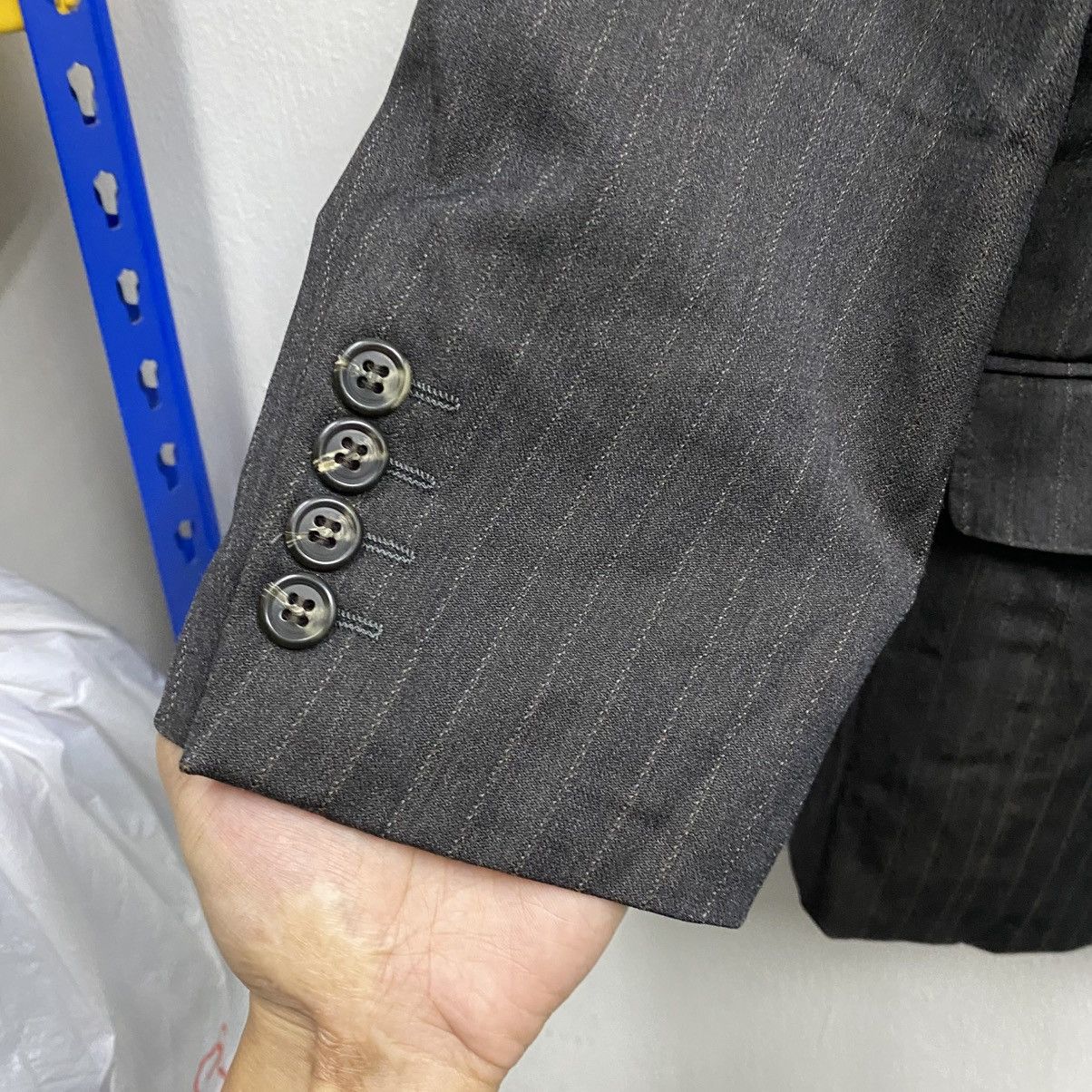 Givenchy Vintage Givenchy Monsieur Pinstripe Blazer Jacket 38R-40R Size 38R - 6 Thumbnail