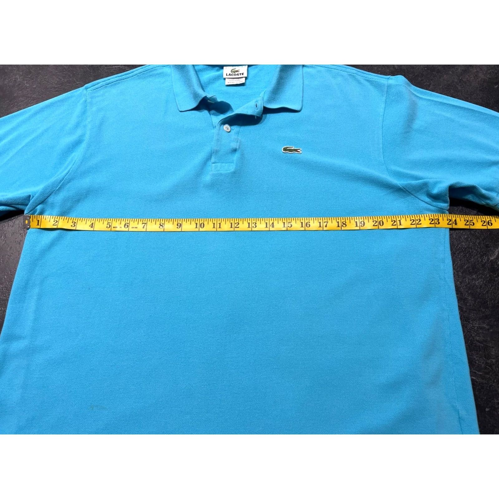 Lacoste VINTAGE Lacoste Polo Shirt XL Aqua Blue Short Sleeve Collared Button-Up Sports Men G Size US XL / EU 56 / 4 - 7 Thumbnail