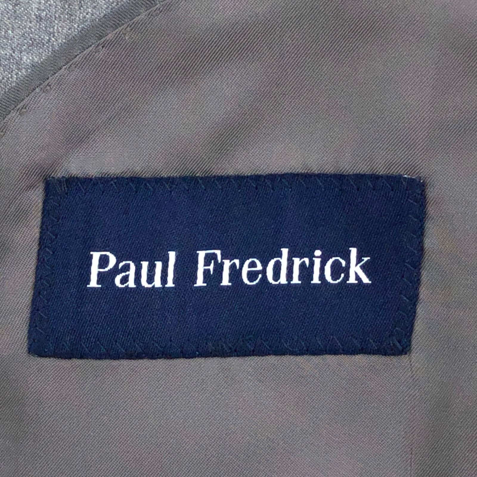 Paul Fredrick Paul Fredrick Size 42S Blazer Sport Coat Gray Brass Buttons Size 42S - 16 Thumbnail