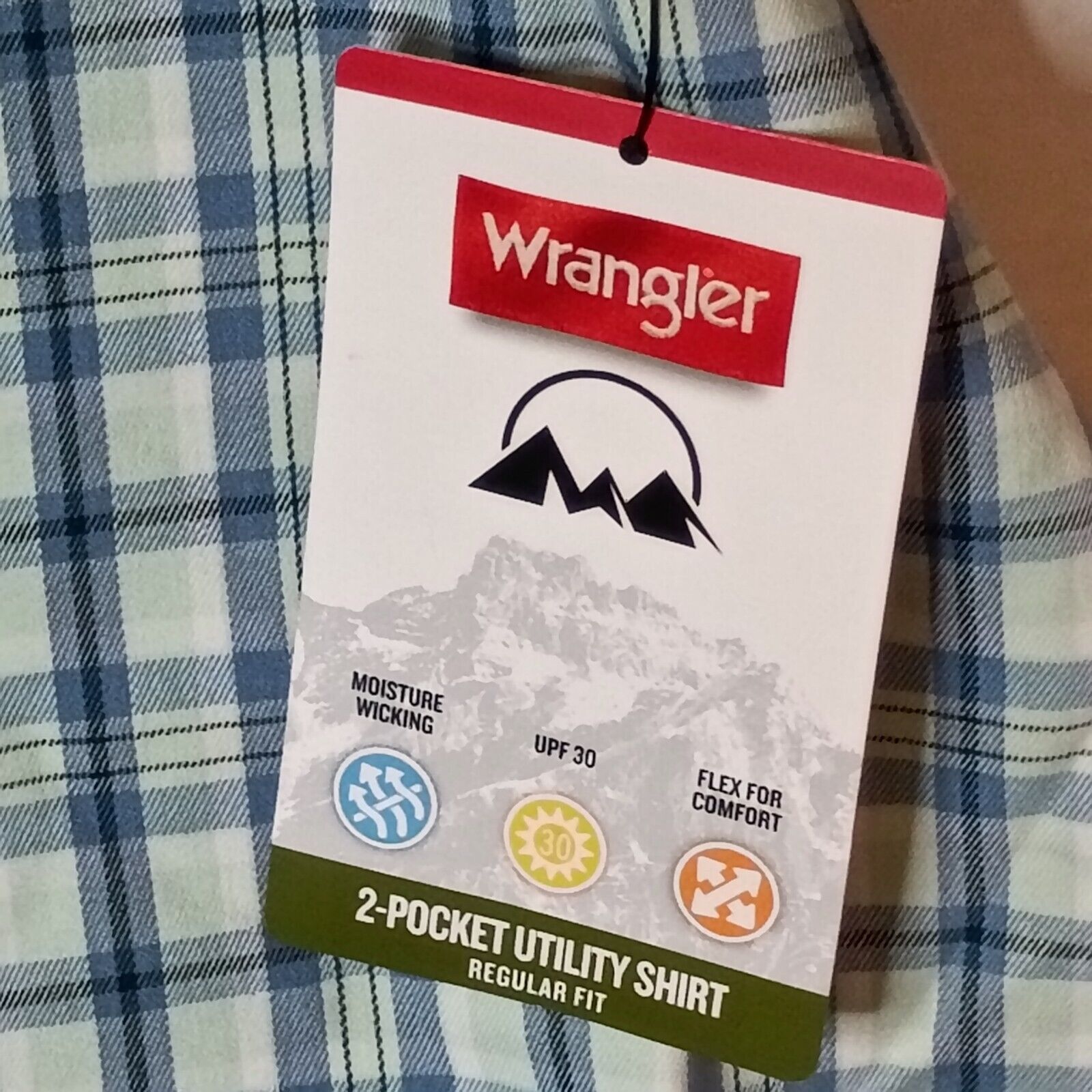 Wrangler Wrangler Utility Shirt Men's XL Plaid Regular Fit UPF 30 Size US XL / EU 56 / 4 - 9 Thumbnail