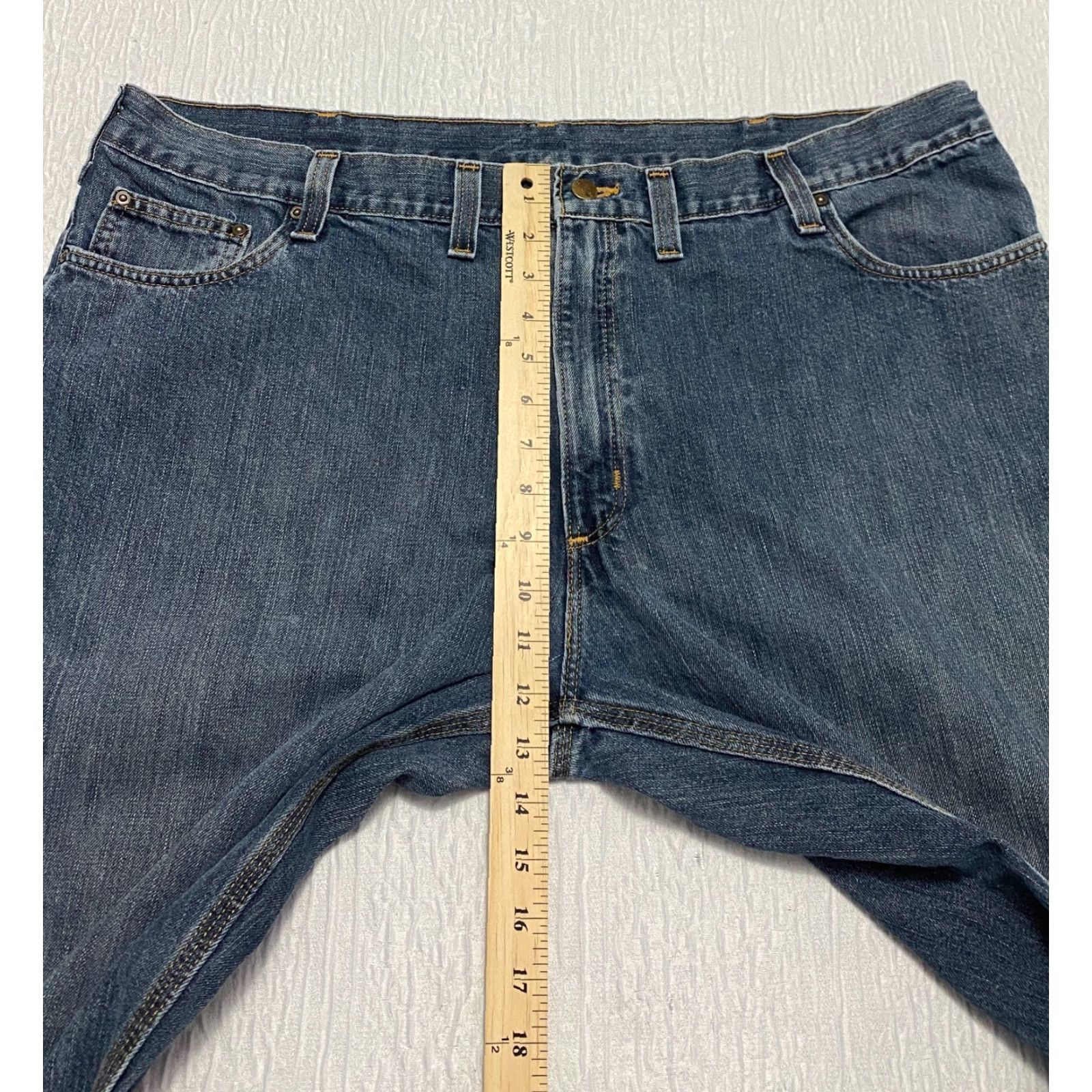 Carhartt Carhartt Jeans Relaxed Fit Men’s 44x29 Blue Denim Straight 101483 Dark? (wait) Size US 44 / EU 60 - 4 Thumbnail