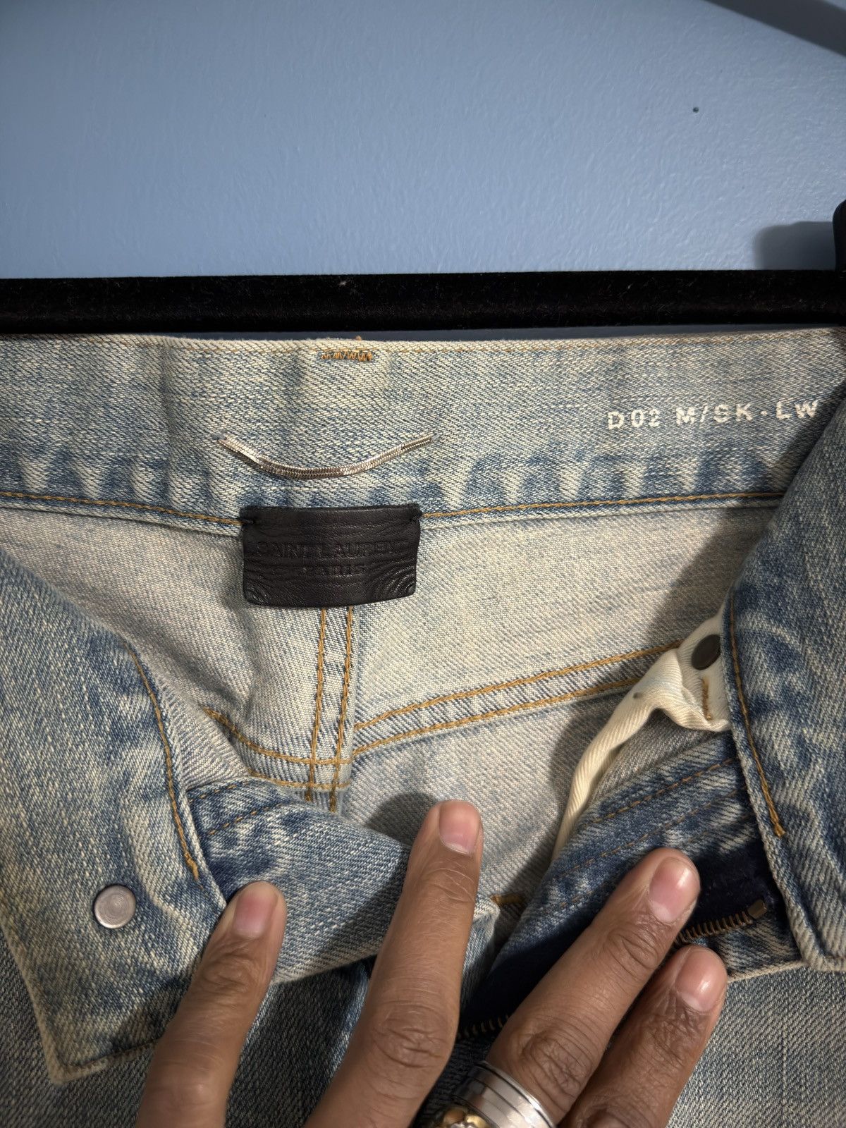 Saint Laurent Paris Saint Laurent Paris Crash Denim Size US 29 - 2 Thumbnail