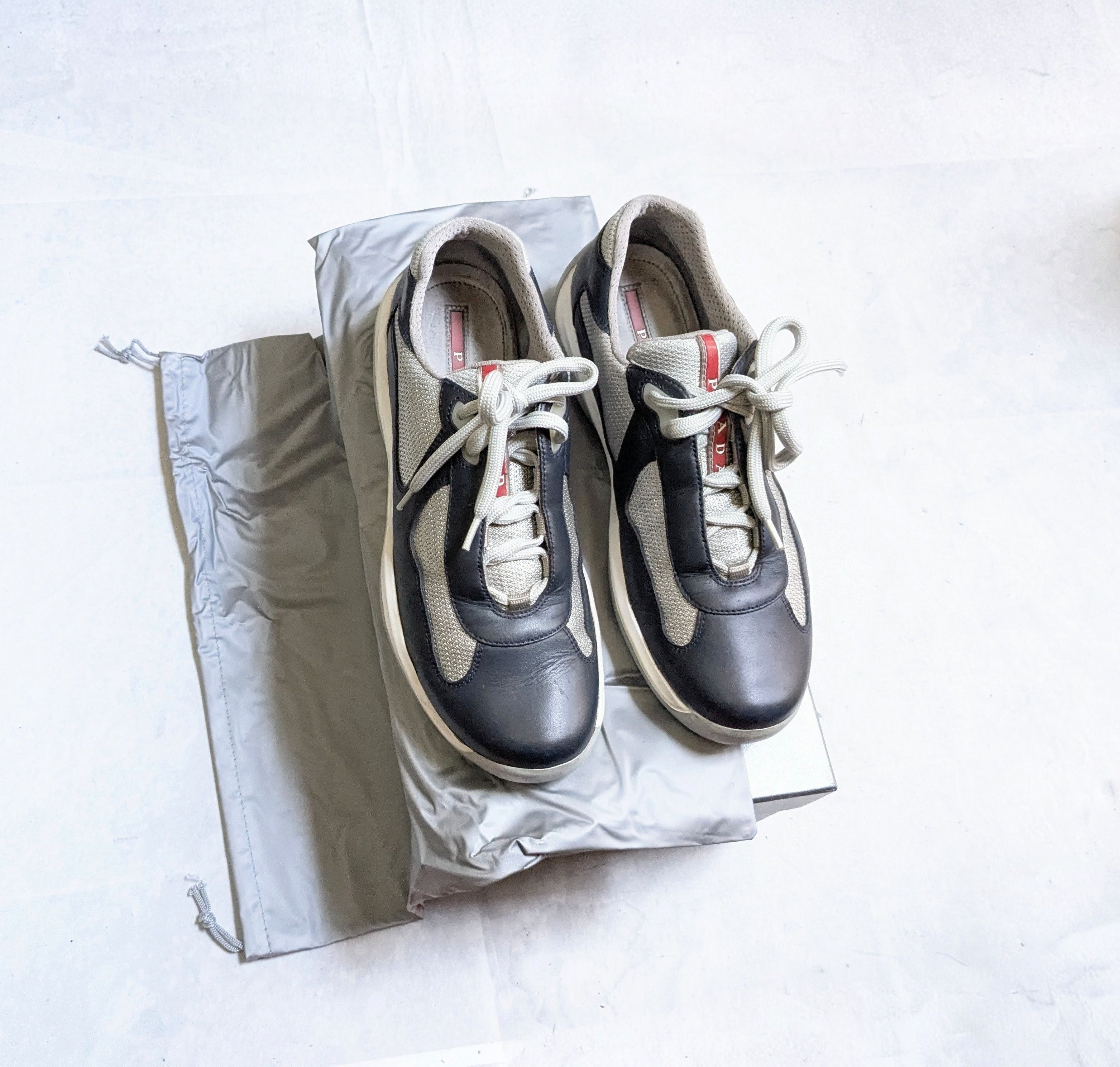 Prada Prada America's Cup Navy Blue 7 Low Top Leather Size US 7 / EU 40 - 1 Thumbnail