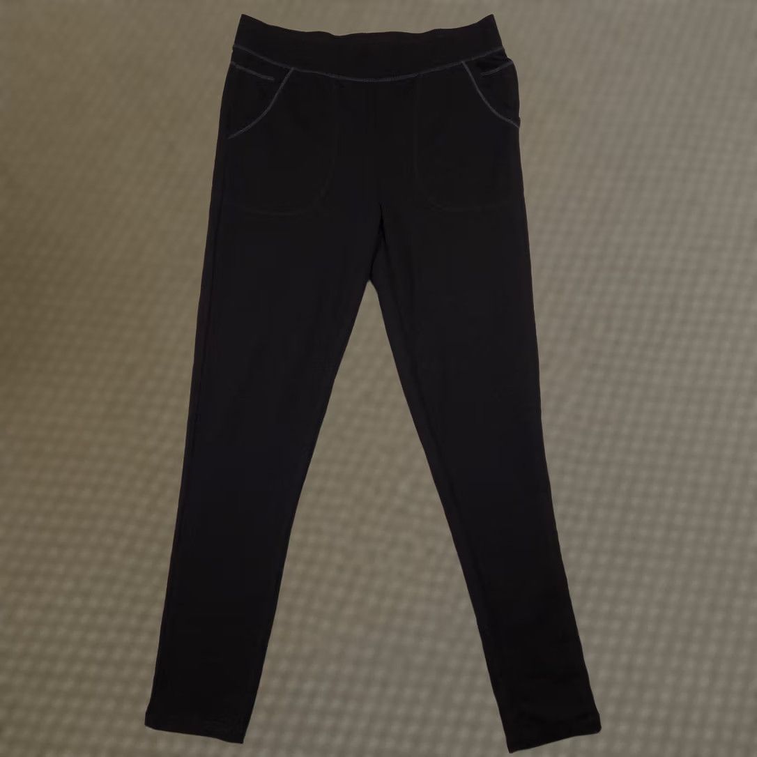 Vintage ClimateRight by Cuddl Duds Leggings Womens Small Black Mid Rise Ankle Pockets Size 28" / US 6 / IT 42 - 1 Thumbnail