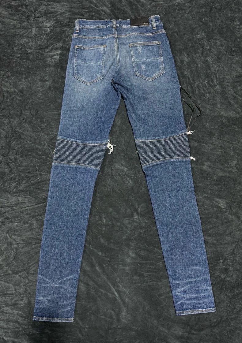 Amiri Amiri Washed mx2 Patched Leather Denim Pants Size US 28 / EU 44 - 4 Thumbnail