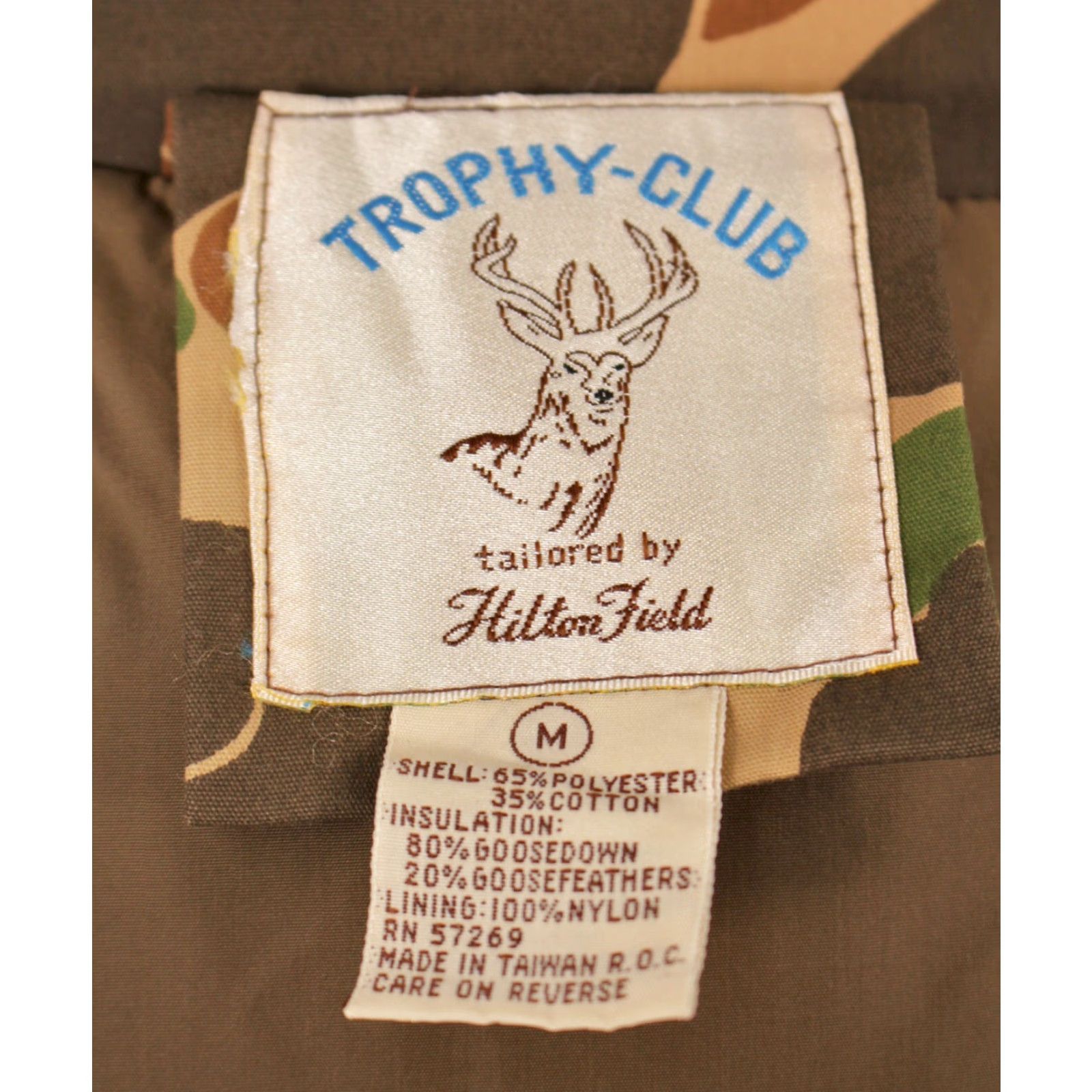 Vintage Trophy Club Men's VTG 70s Brown Camo Puffy Vest M 1970s Outdoor Shirt Size US M / EU 48-50 / 2 - 4 Thumbnail