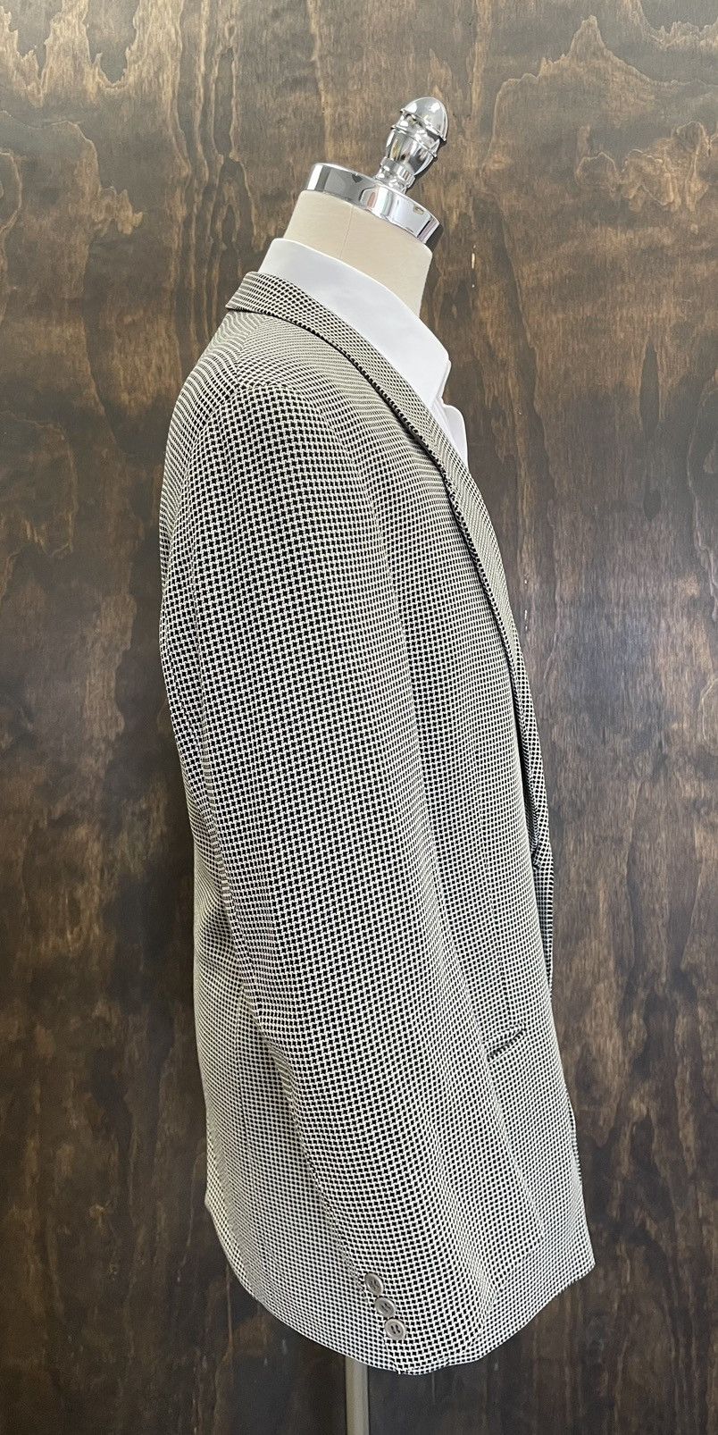 Giorgio Armani × Vintage Textured Armani Check Sports Jacket Size 44R - 3 Thumbnail