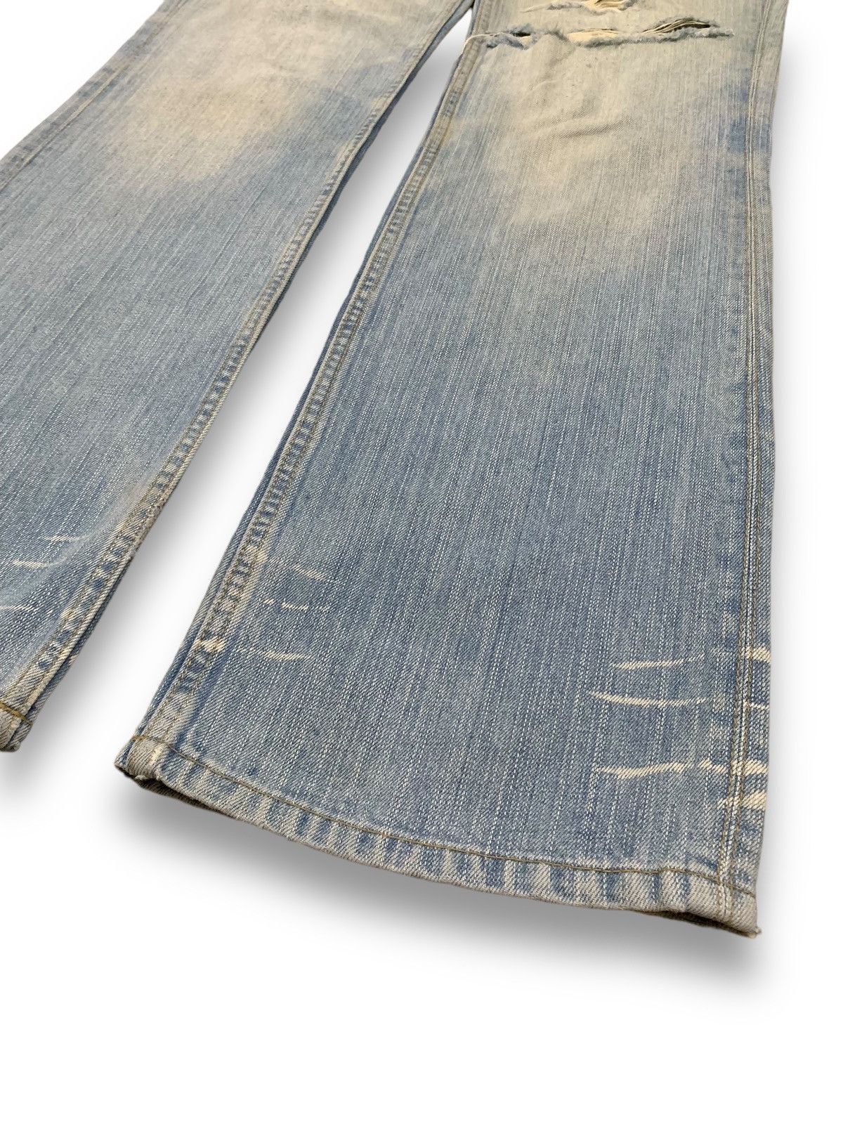 Tornado Mart Vintage NCFM Leather Pocket Clawmark Distressed Jeans Size US 32 / EU 48 - 10 Thumbnail