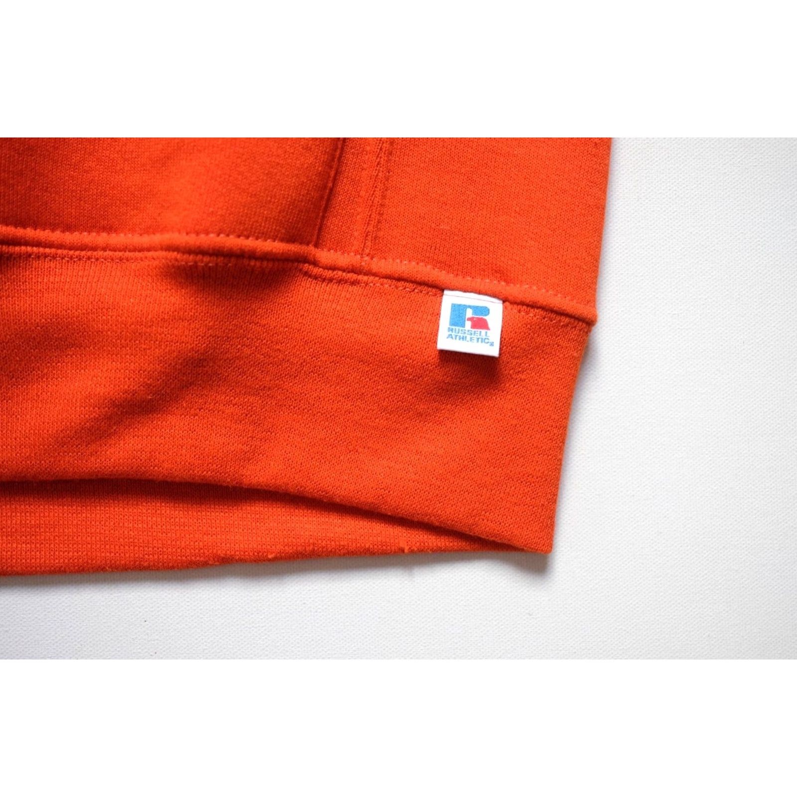 Russell Athletic VINTAGE Russell Athletic Hoodie Mens Size M Orange Retro Sports Pullover Hooded Sweatshirt Sweatshirt Size US M / EU 48-50 / 2 - 6 Thumbnail