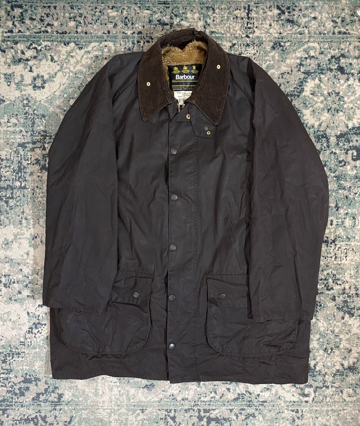 image of Barbour Gamefair Waxed Jacket With Lining Size 48 in Grey, Men's