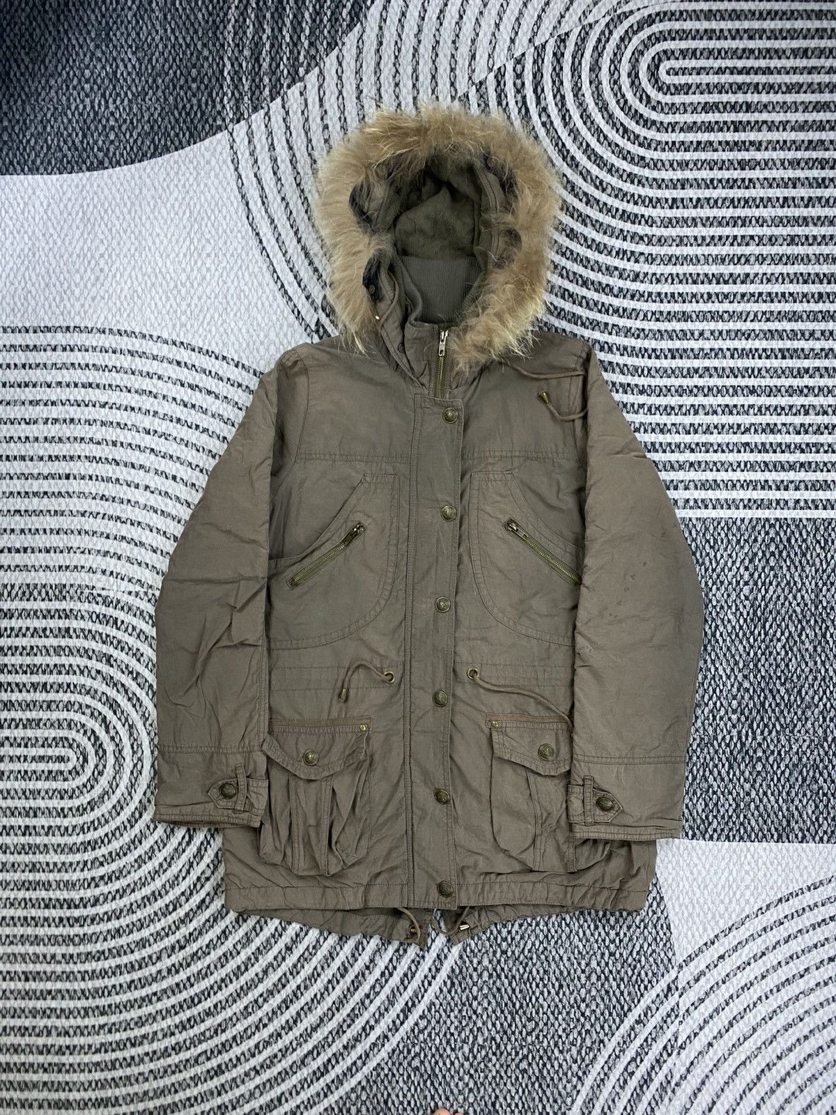 Japanese Brand Vtg Sorridere Sixty Five Spirit Faux Fur Parka Long Jacket Size US M / EU 48-50 / 2 - 1 Thumbnail