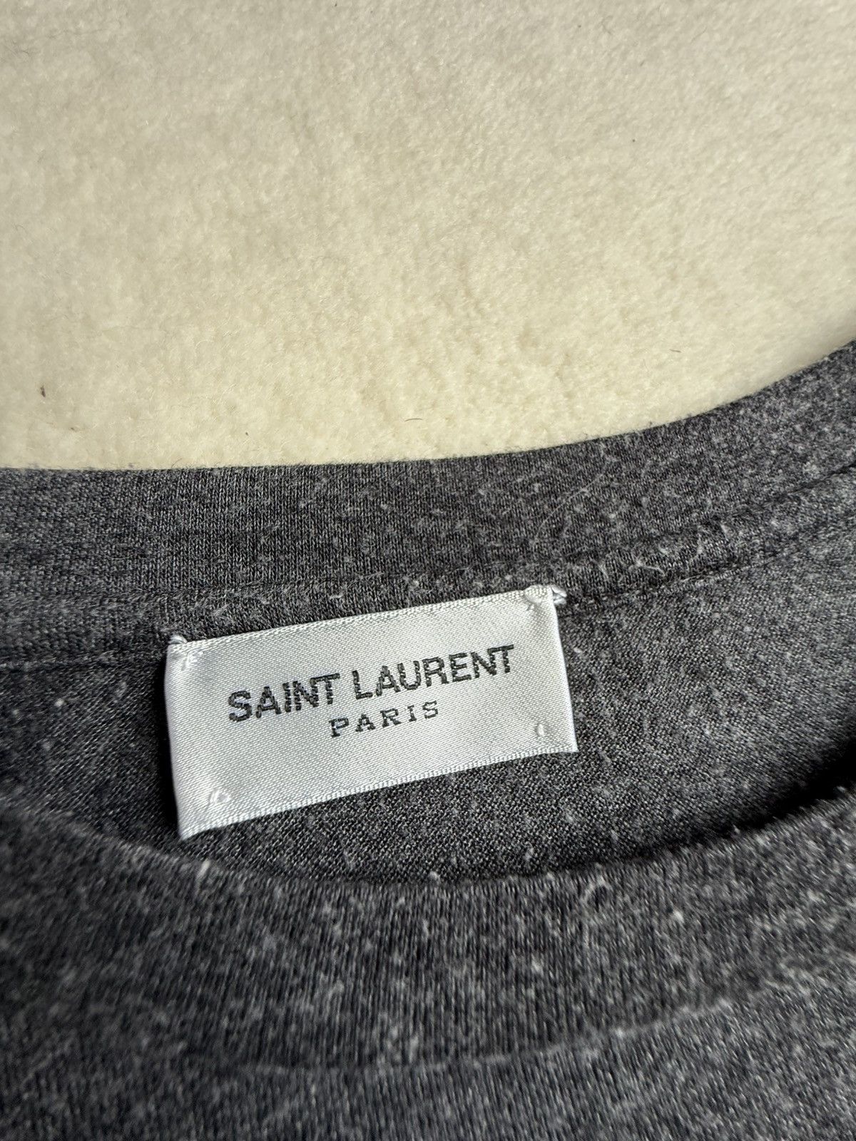 Saint Laurent Paris Saint Laurent lightning bolt logo grey t shirt M Size US M / EU 48-50 / 2 - 22 Thumbnail