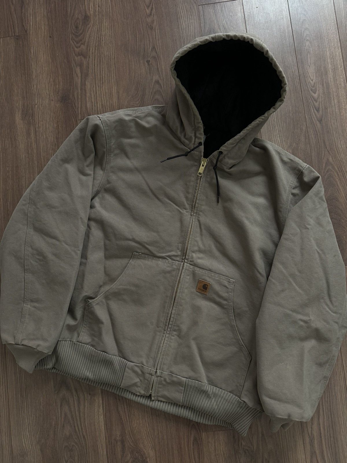Carhartt Carhartt J130 Beige quilted flannel jacket coat Size US XL / EU 56 / 4 - 2 Thumbnail