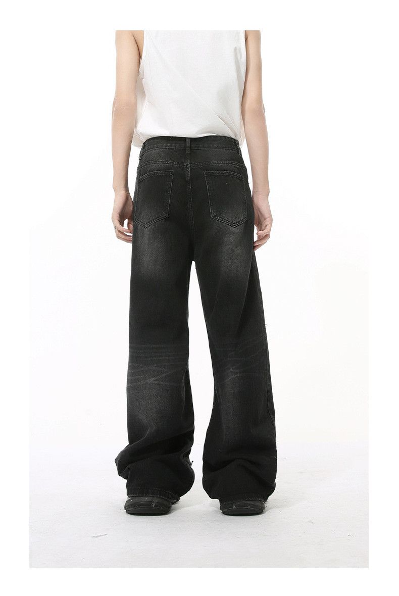 Japanese Brand × Jean Street washed distressed loose versatile wide-leg jeans Size US 32 / EU 48 - 6 Thumbnail