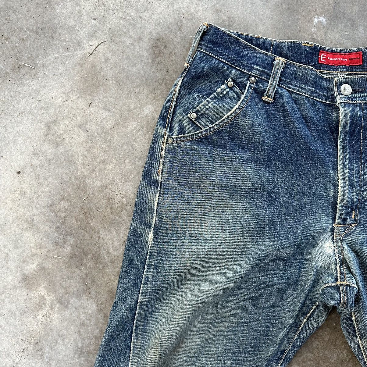 Edwin × Jean × Vintage Vintage Edwin E Function Rusty Faded Distressed Jean Denim Size US 32 / EU 48 - 4 Thumbnail