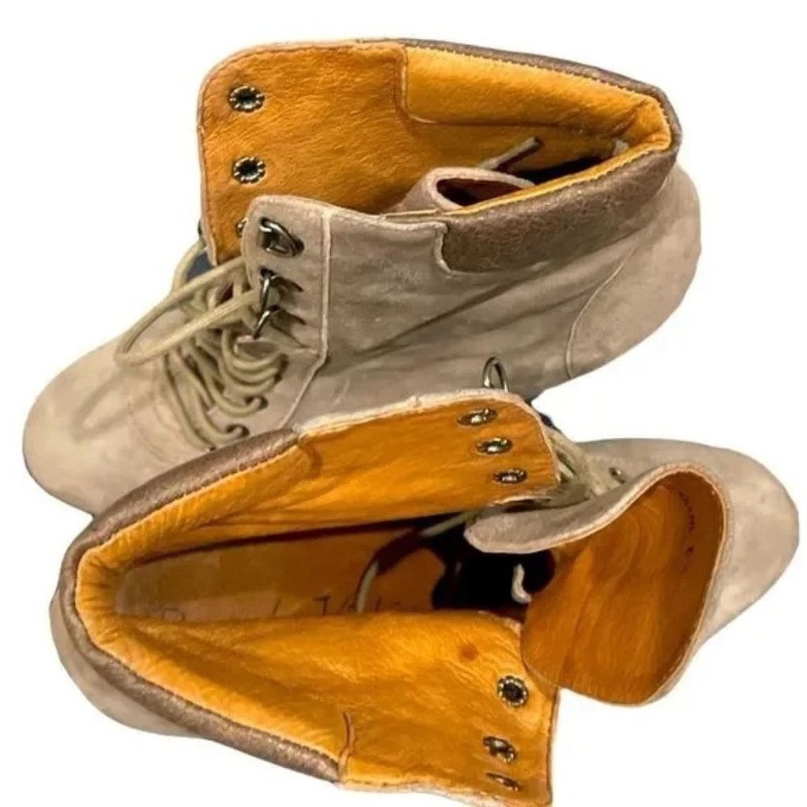 Other POUR LA VICTOIRE Lang Tan Laced Wedge Platform Boots Booties Size US 8.5 / IT 38.5 - 4 Thumbnail