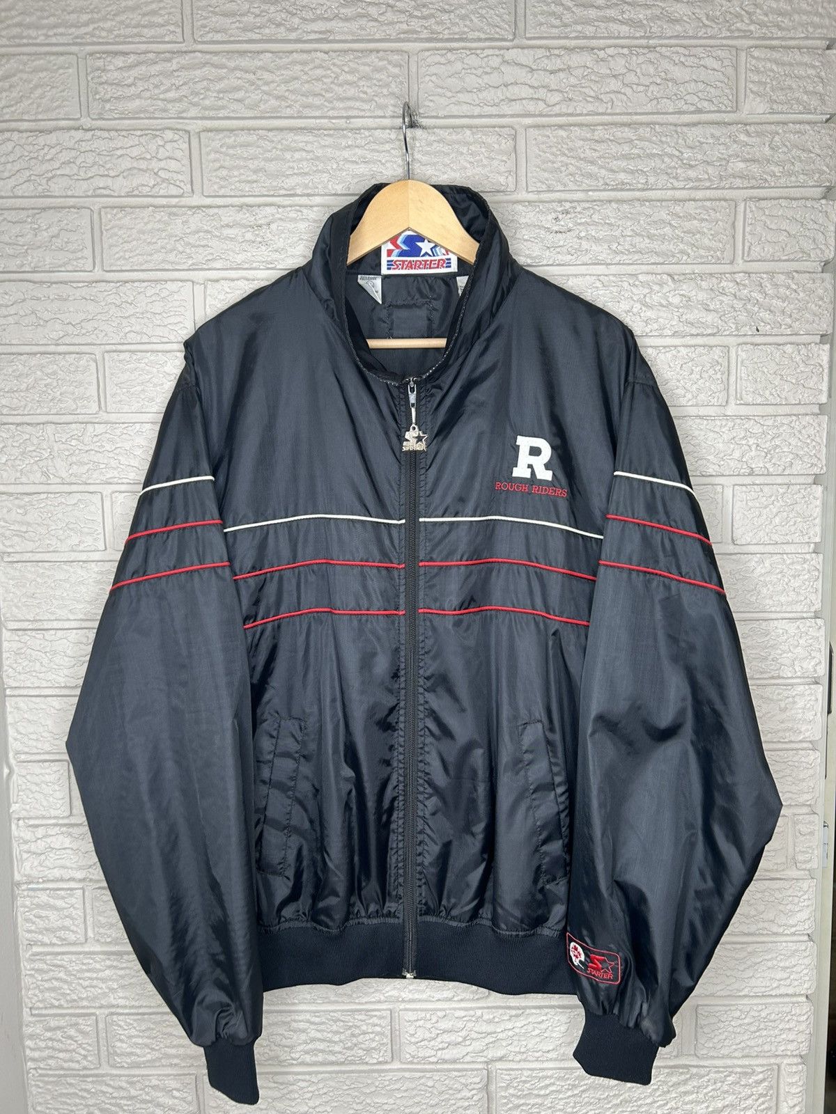 Starter Vintage Starter CFL Rough Riders Zip Up Nylon Light Jacket Size US XL / EU 56 / 4 - 1 Thumbnail