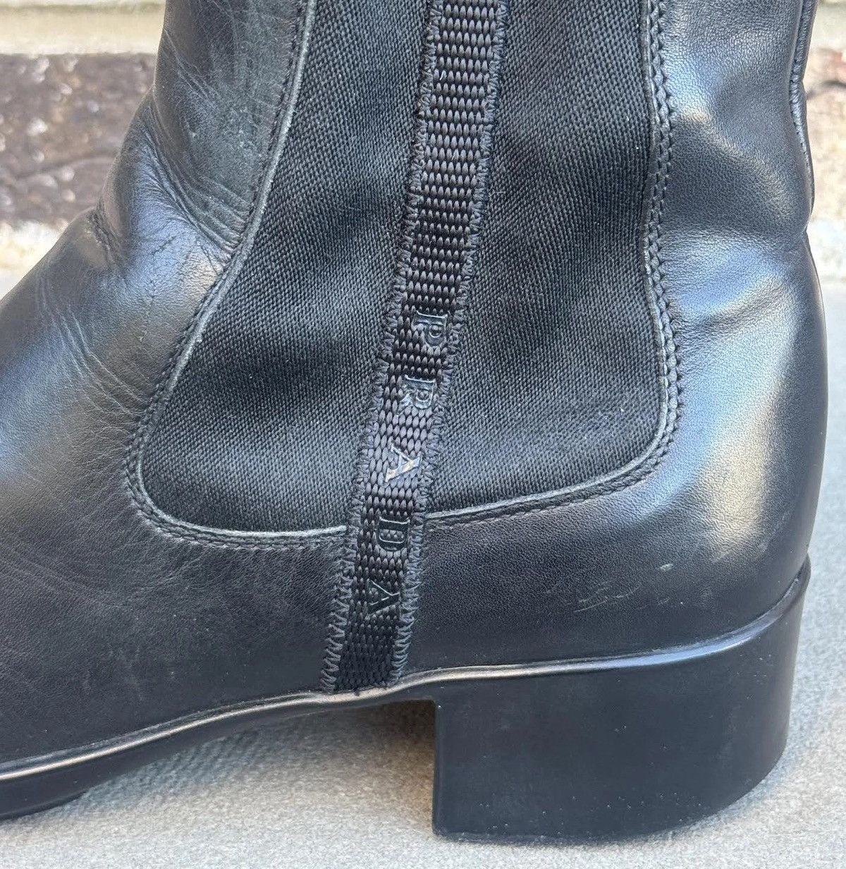 Prada Women's Vintage Prada Chelsea Boots (Size 37 1/2) Size US 7.5 / IT 37.5 - 11 Thumbnail