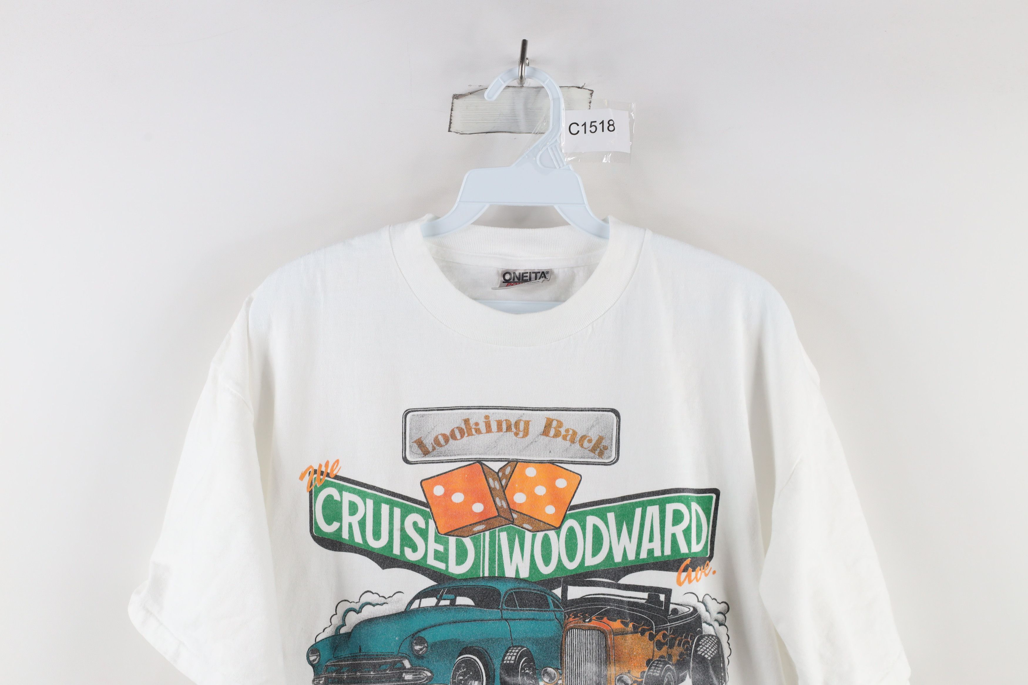 Vintage Vintage 90s Woodward Dream Cruise Car Racing T-Shirt White Size US XL / EU 56 / 4 - 2 Thumbnail