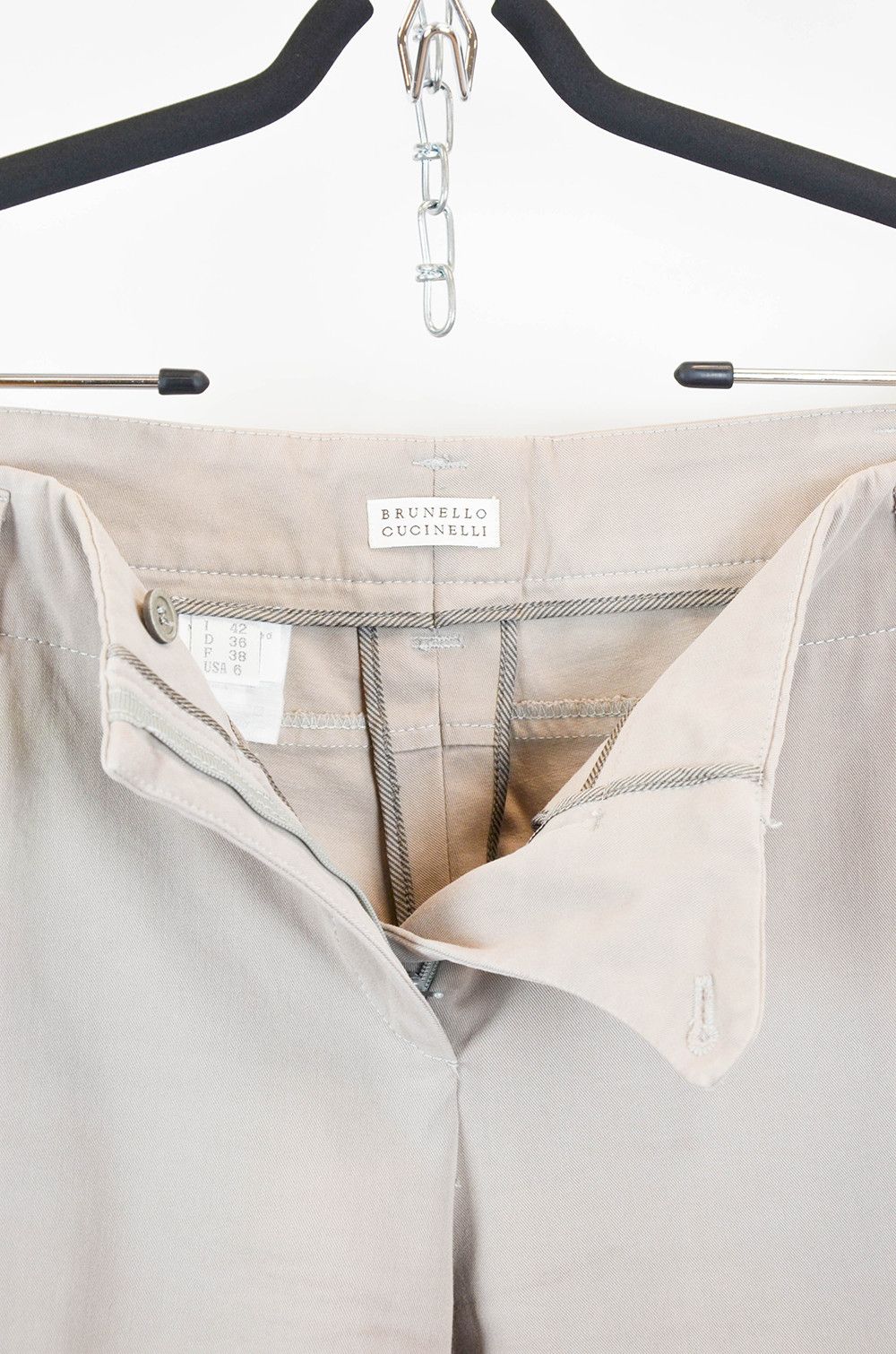 Brunello Cucinelli BRUNELLO CUCINELLI Beige Pants - 42 Size 28" / US 6 / IT 42 - 7 Thumbnail