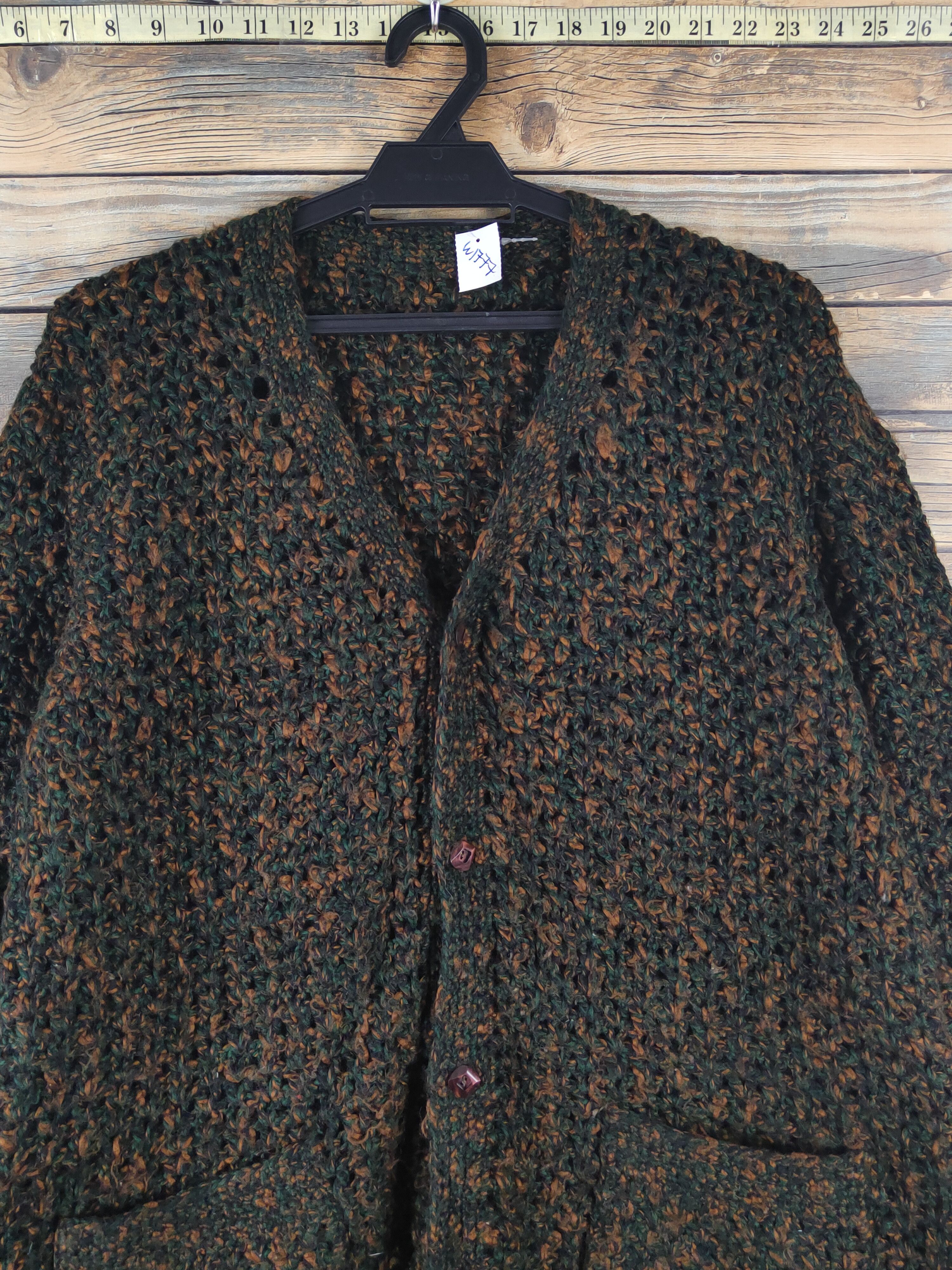 Japanese Brand Japan vintage Green Brown Knitwear cardigan Sweaters #W1777 Size US L / EU 52-54 / 3 - 2 Thumbnail