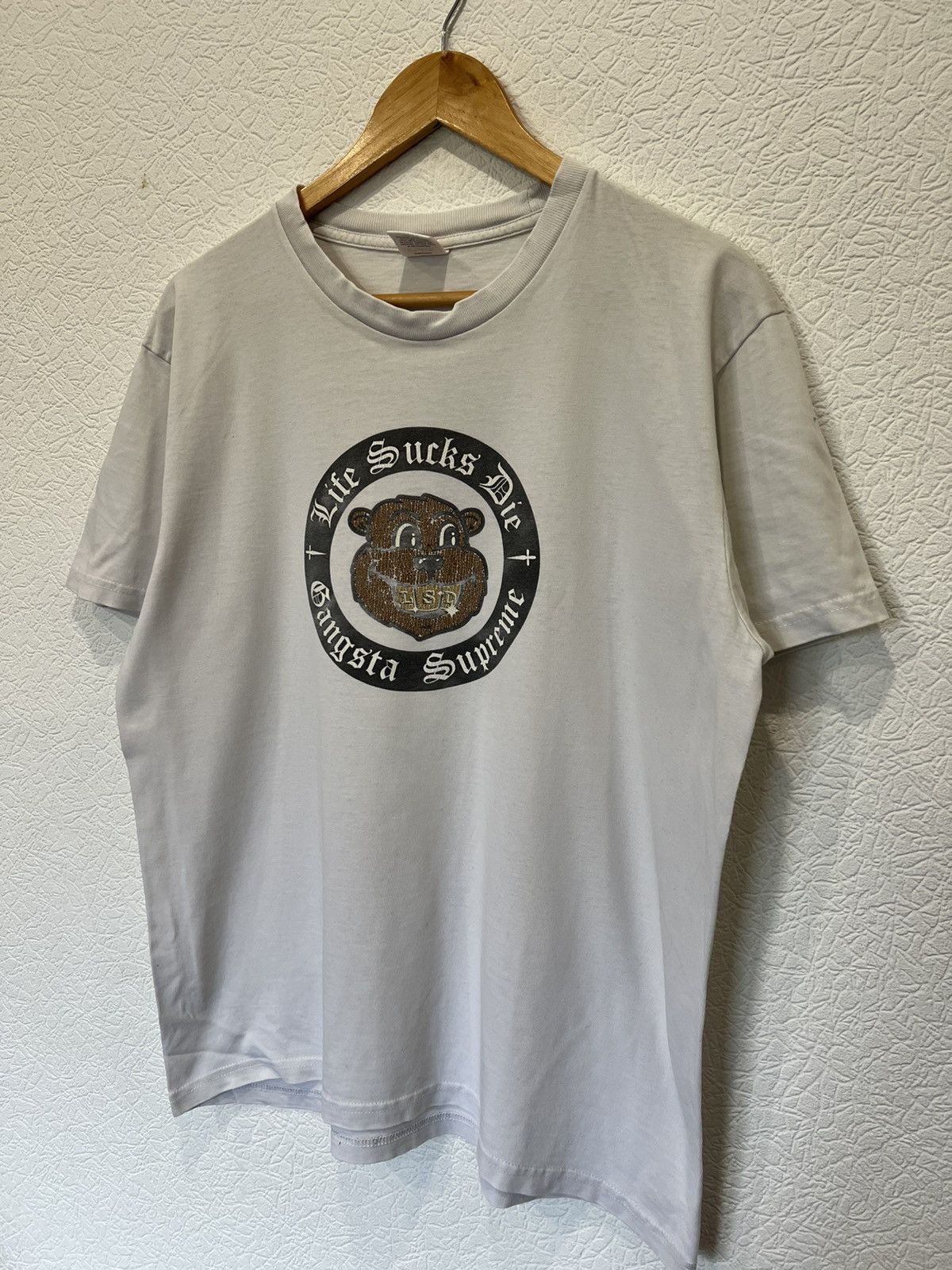 Supreme Supreme Life Sucks Die Gangsta White Vintage T Shirt Rare Size US M / EU 48-50 / 2 - 2 Thumbnail