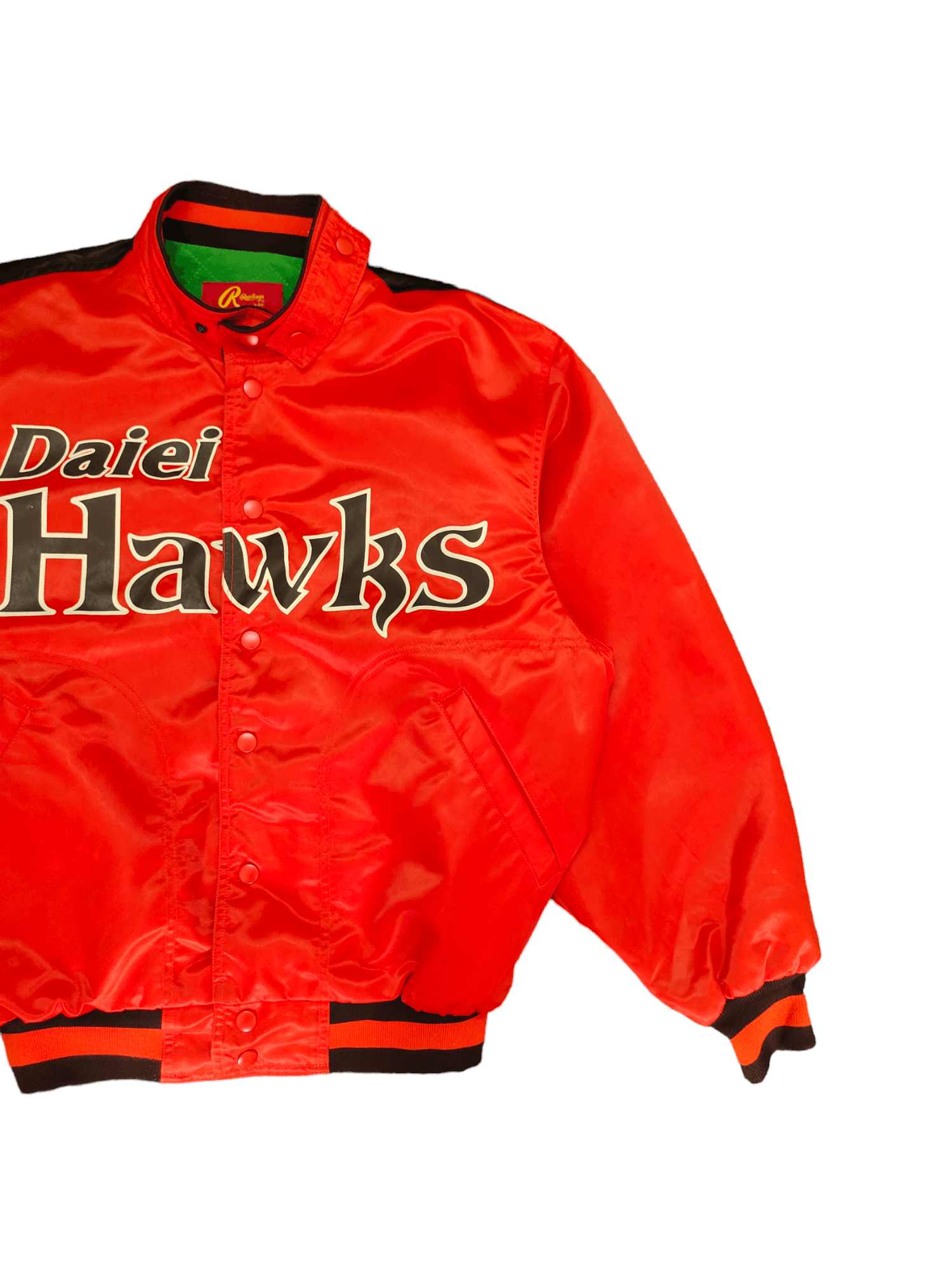Japanese Brand Vtg 90s Rawlings Fukuoka Daiei Hawks Japan Baseball Jacket Size US L / EU 52-54 / 3 - 6 Thumbnail