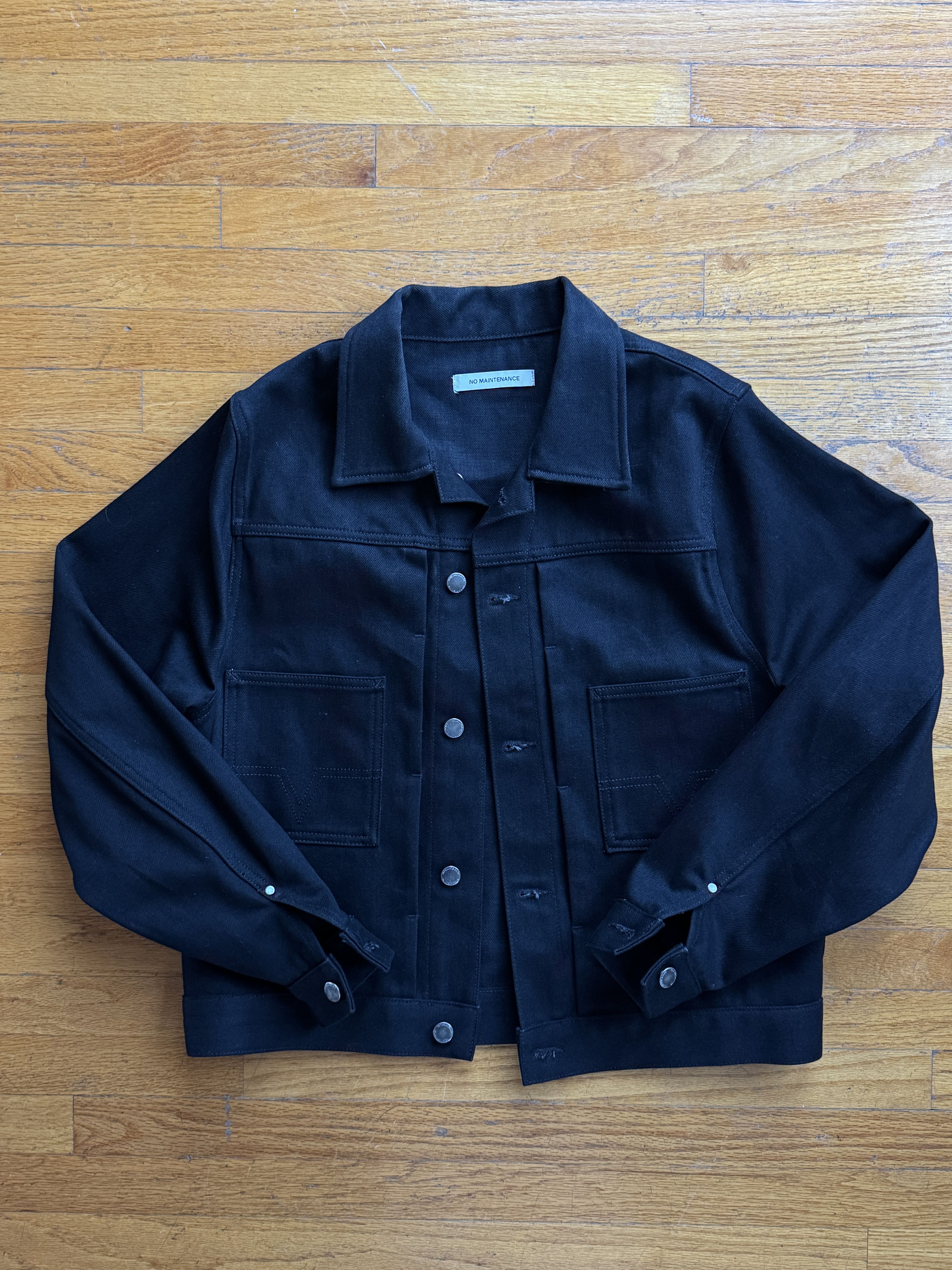 Onyx Black Haze Trucker Jacket