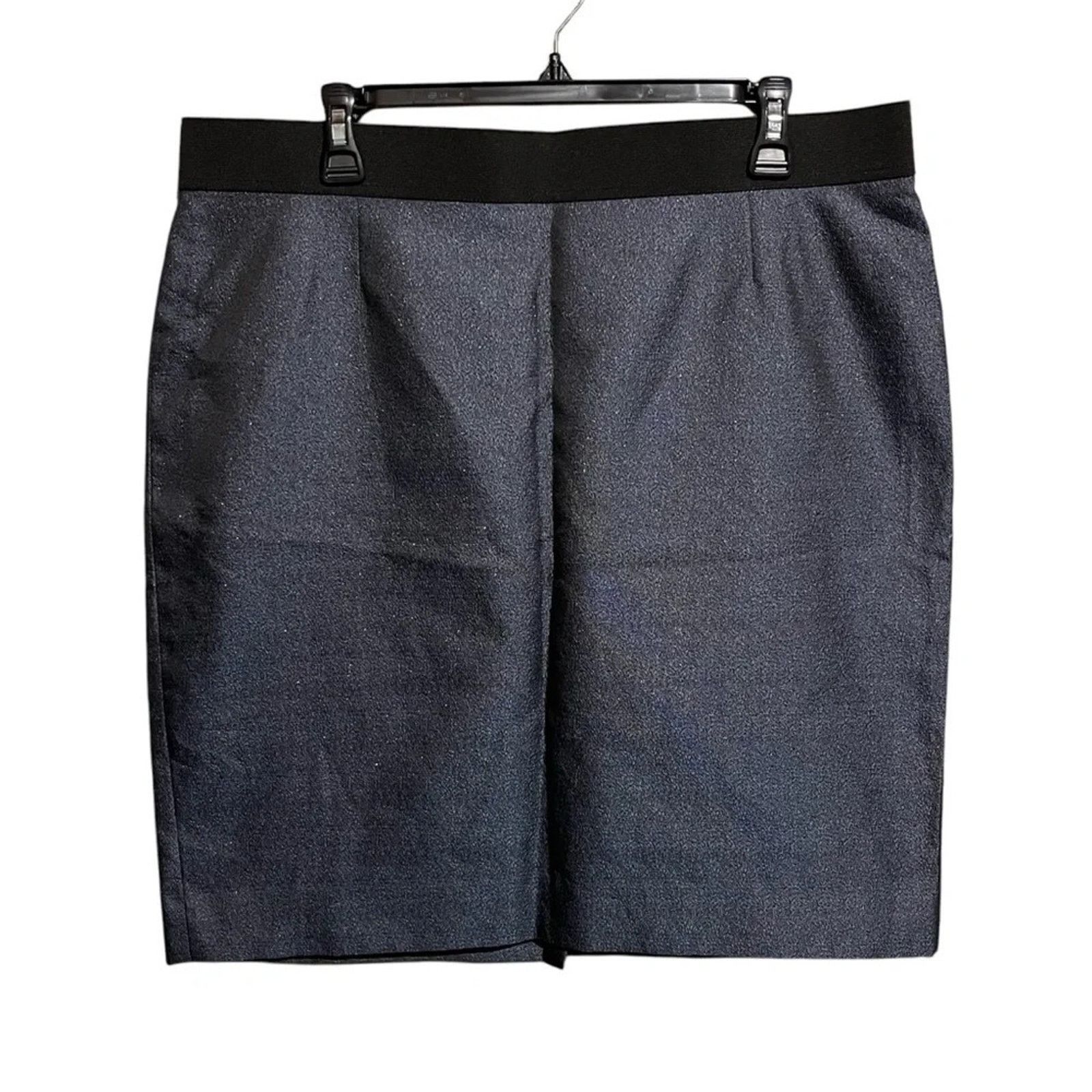 Loft Ann Taylor LOFT Short Skirt Blue Metallic Shimmery Size 16 Size 38" / US 16 / IT 52 - 1 Thumbnail