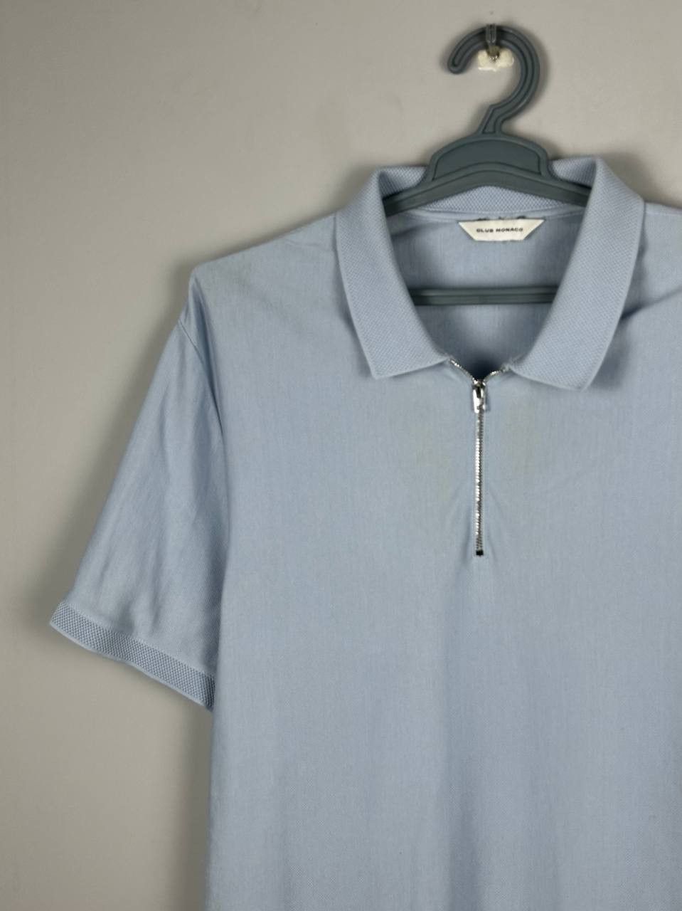Club Monaco Club Monaco Luxury Cotton Blue Summer Polo T Shirt Size US XL / EU 56 / 4 - 1 Thumbnail