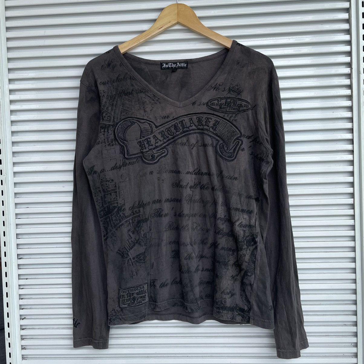 image of In The Attic Gothic Punk Shirt in Brown, Men's (Size Medium)