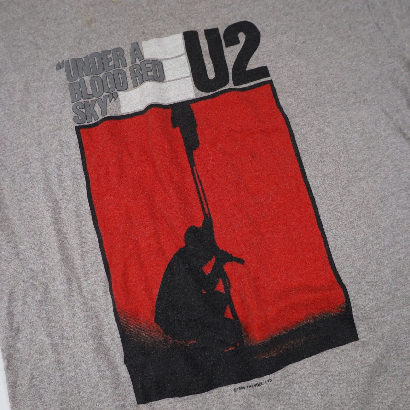 Vintage VINTAGE 1984 U2 "Under a Blood Red Sky" Mens Large Graphic Band Tee Gray Size US L / EU 52-54 / 3 - 4 Thumbnail