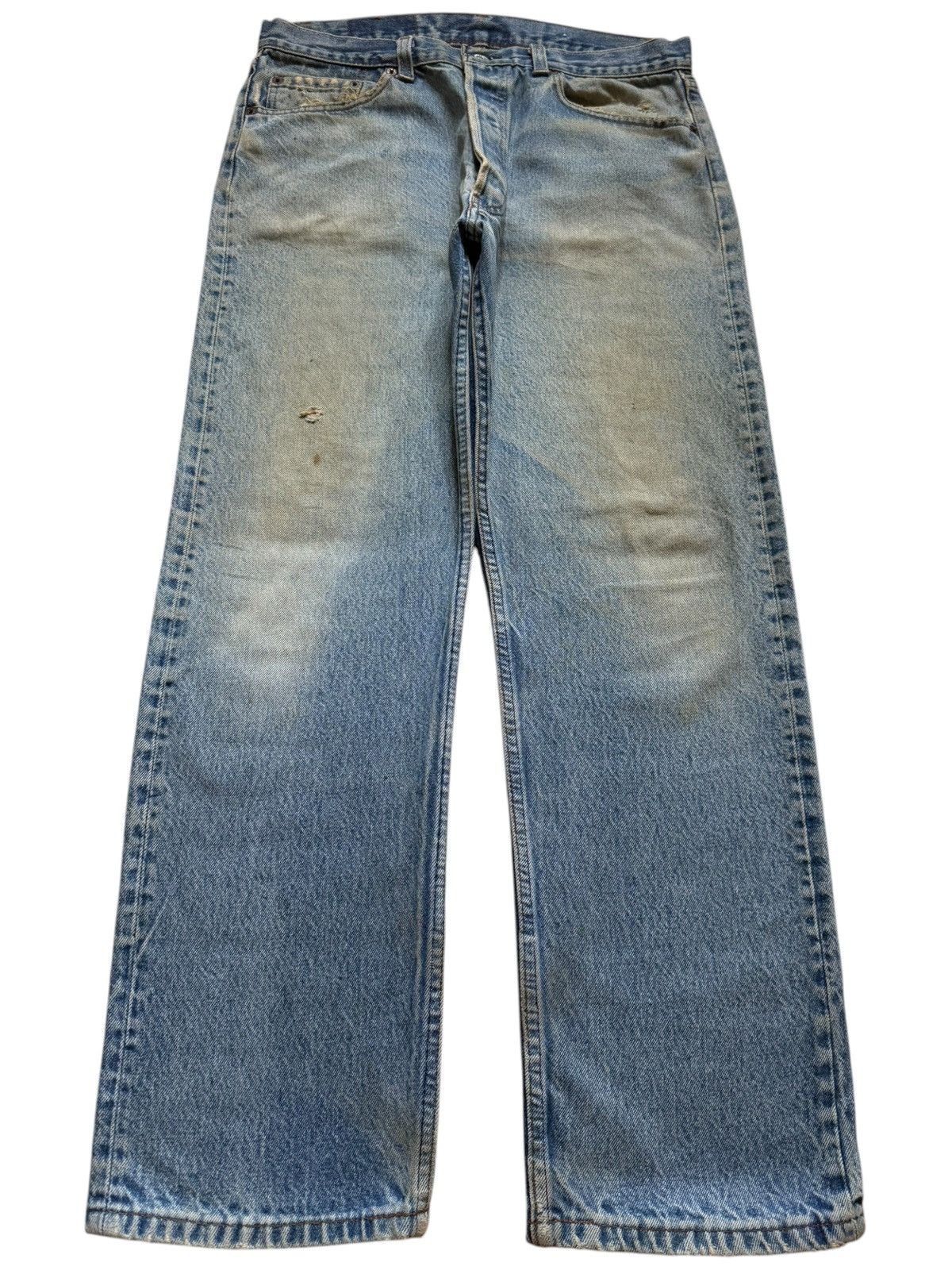 Levi's Vintage 80s Levis 501 Mud Wash Distressed Jeans Size US 32 / EU 48 - 1 Thumbnail