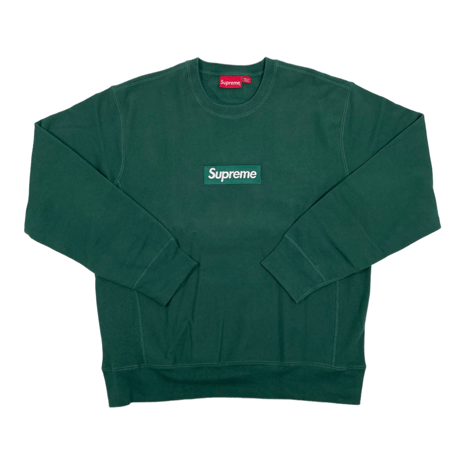 image of Supreme Box Logo Crewneck Sweatshirt (Fw18) Dark, Men's (Size XL)