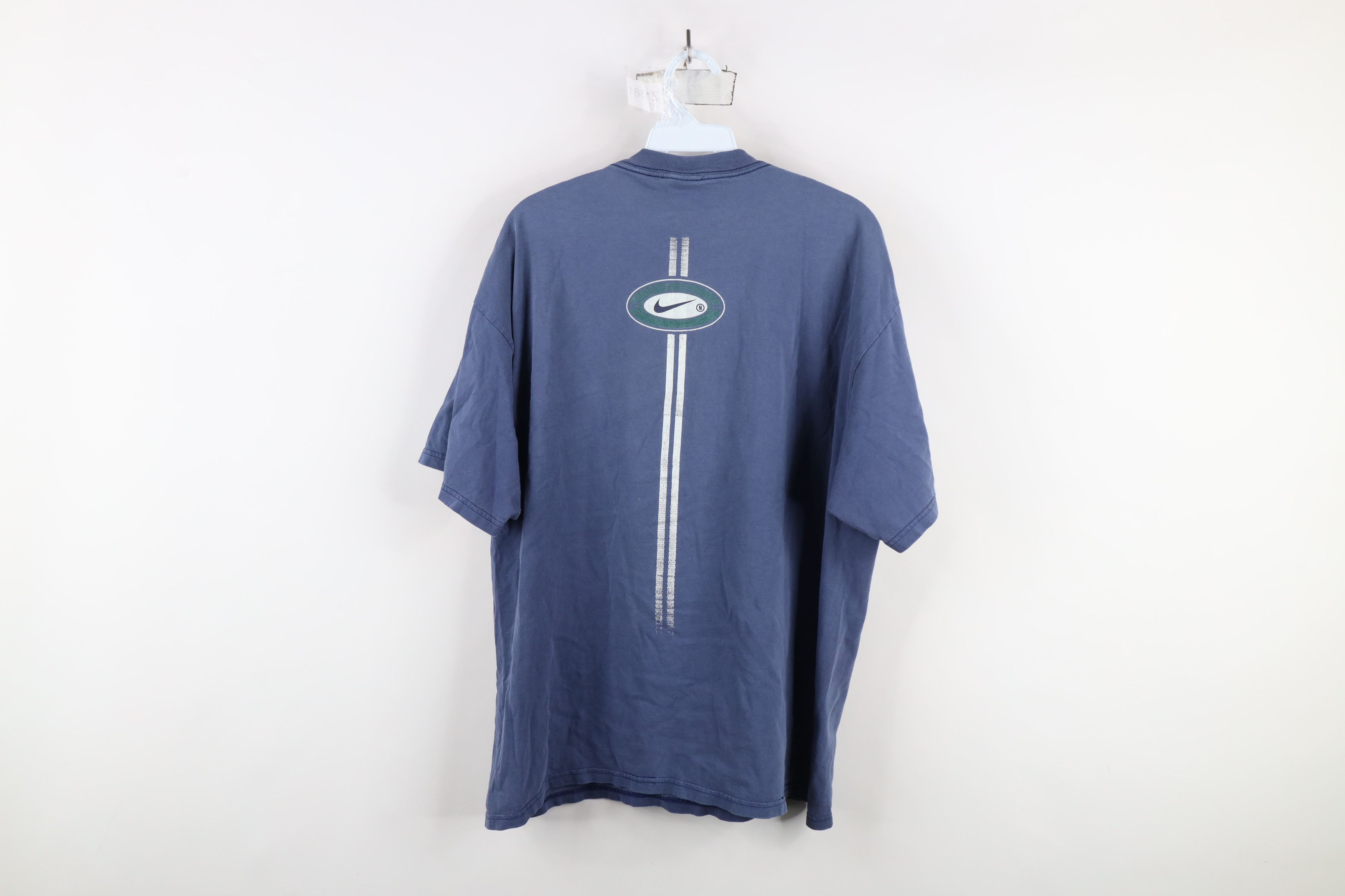 Nike × Vintage Vintage 90s Nike Spell Out Travis Scott Mini Swoosh T-Shirt Size US L / EU 52-54 / 3 - 12 Thumbnail