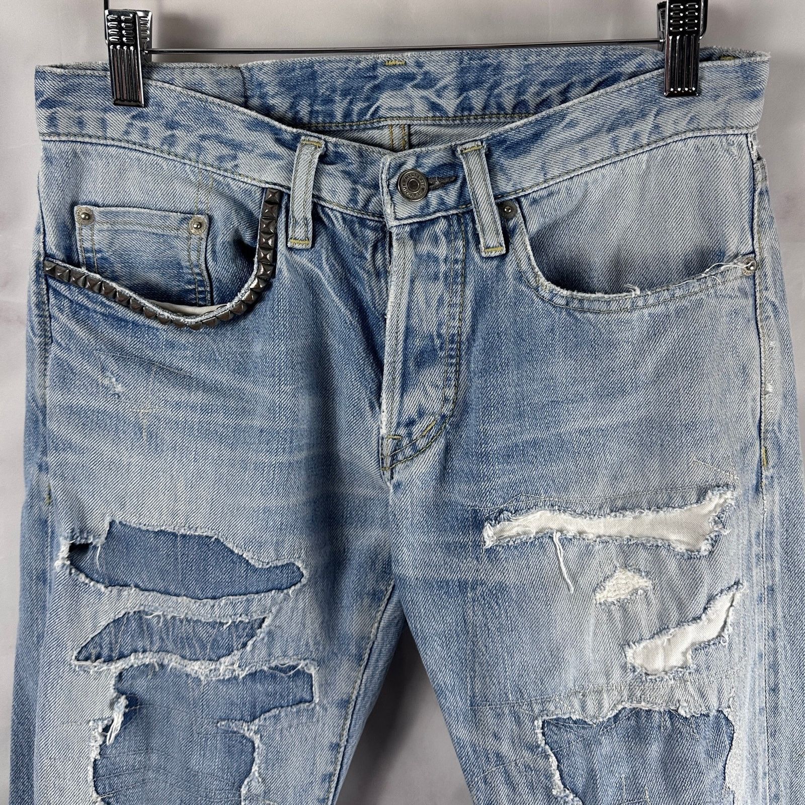 Hysteric Glamour Selvedge Repaired Light Wash Denim Size US 28 / EU 44 - 2 Thumbnail