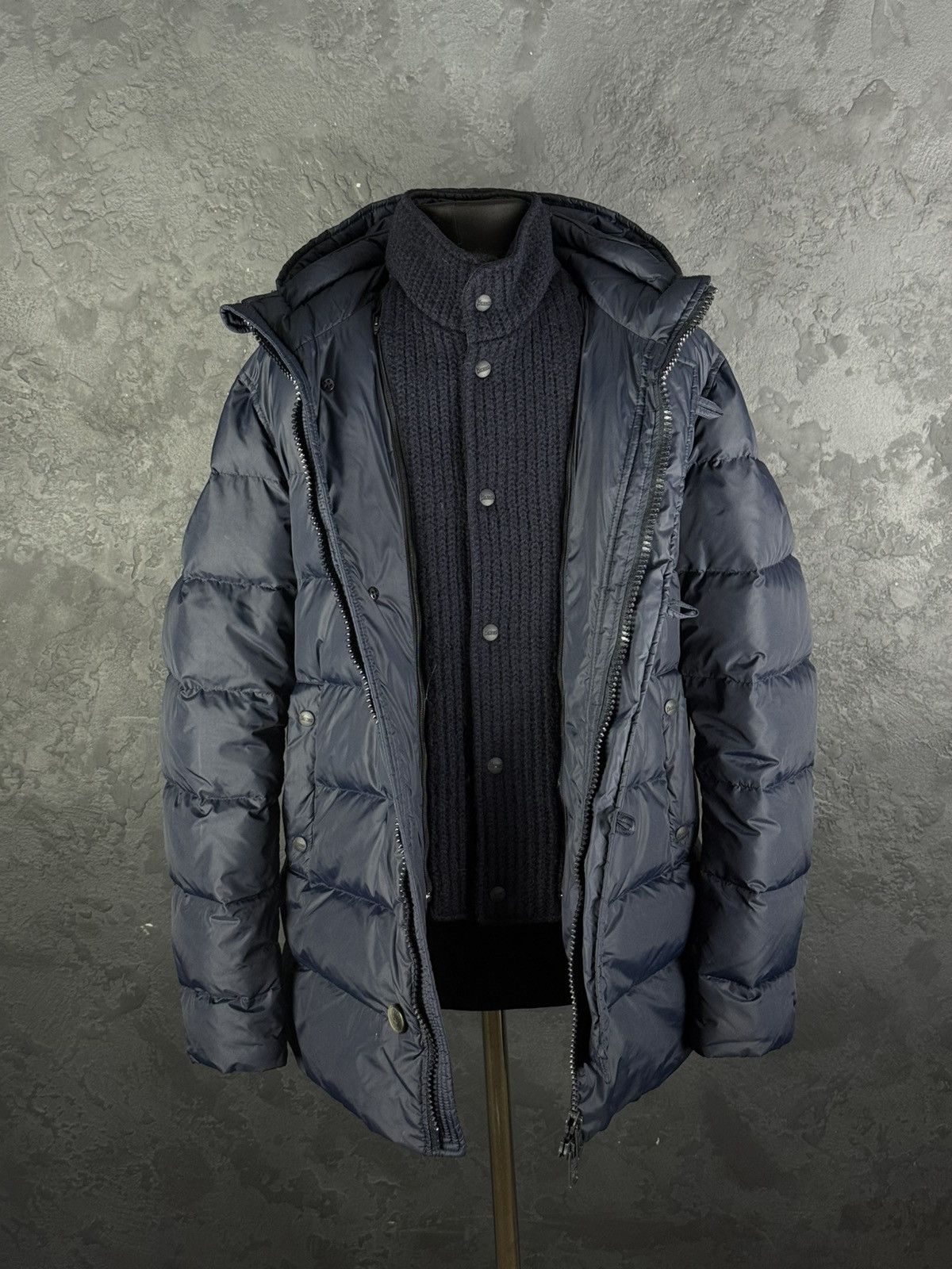 Herno HERNO Mens Polar-Tech Jacket Down Puffer Dark Blue 50 Size US M / EU 48-50 / 2 - 14 Thumbnail