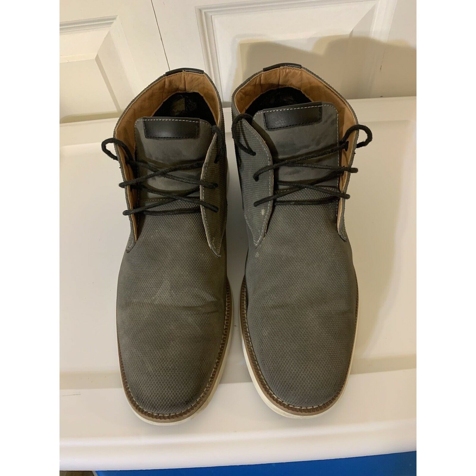 Steve Madden Steve Madden Men’s Sz 10.5 Baskit Leather Dress Shoes Gray Size US 10.5 / EU 43-44 - 3 Thumbnail