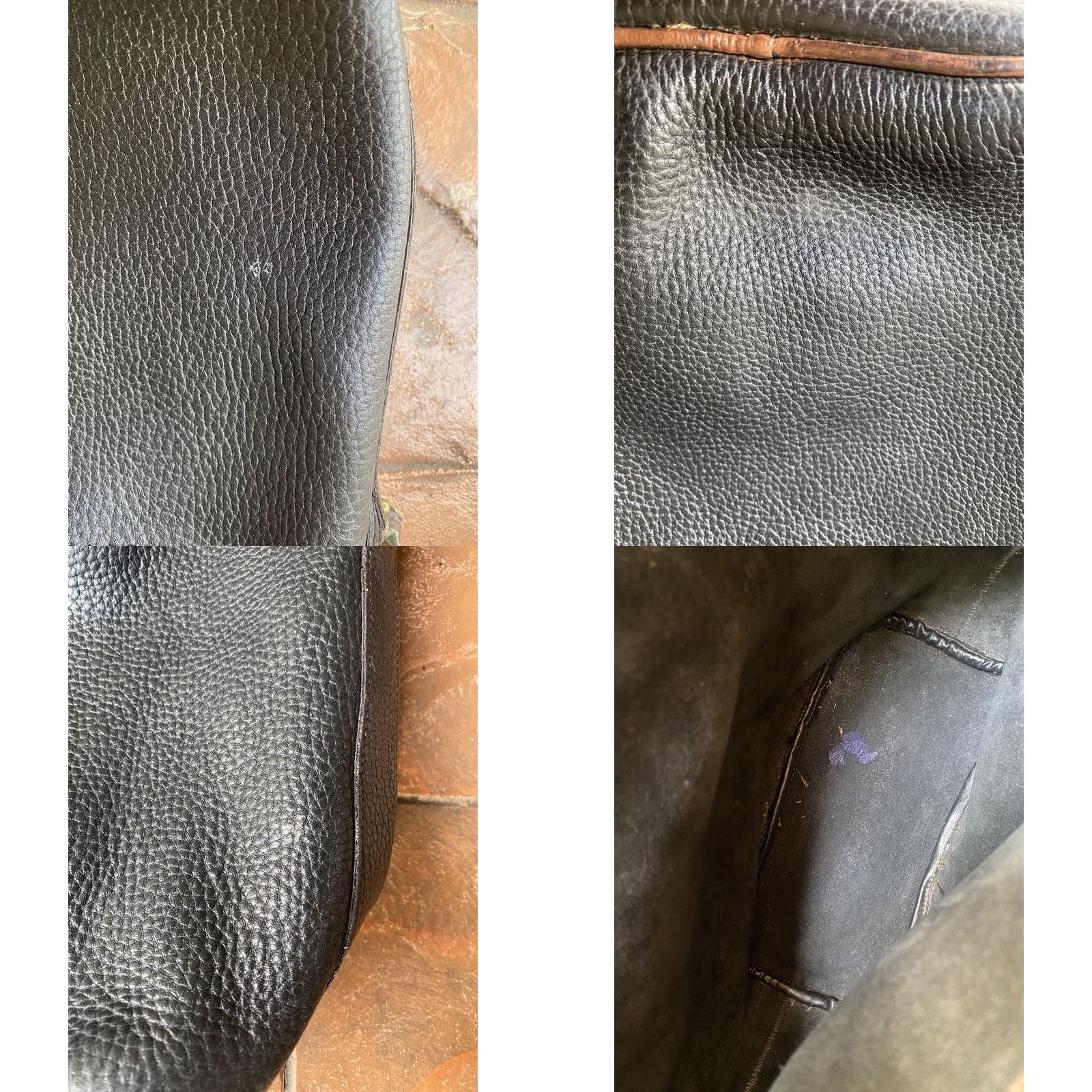 Dooney & Bourke Dooney & Bourke Black Leather Pebble Grain Tote Shoulder Bag Womens Medium Pebble Grain Tammy Tote Vintage: No Size ONE SIZE - 9 Thumbnail