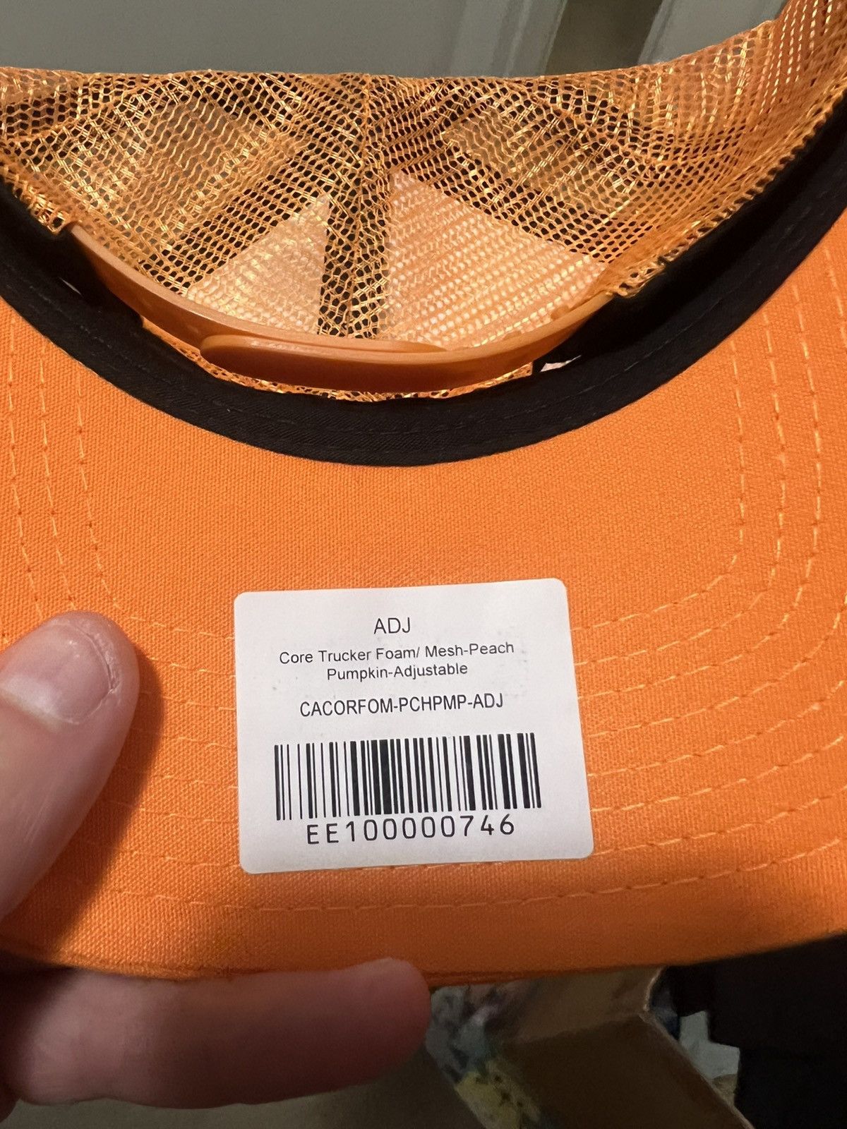 Eric Emanuel Eric Emanuel EE pumpkin & peach trucker SnapBack hat Size ONE SIZE - 3 Thumbnail